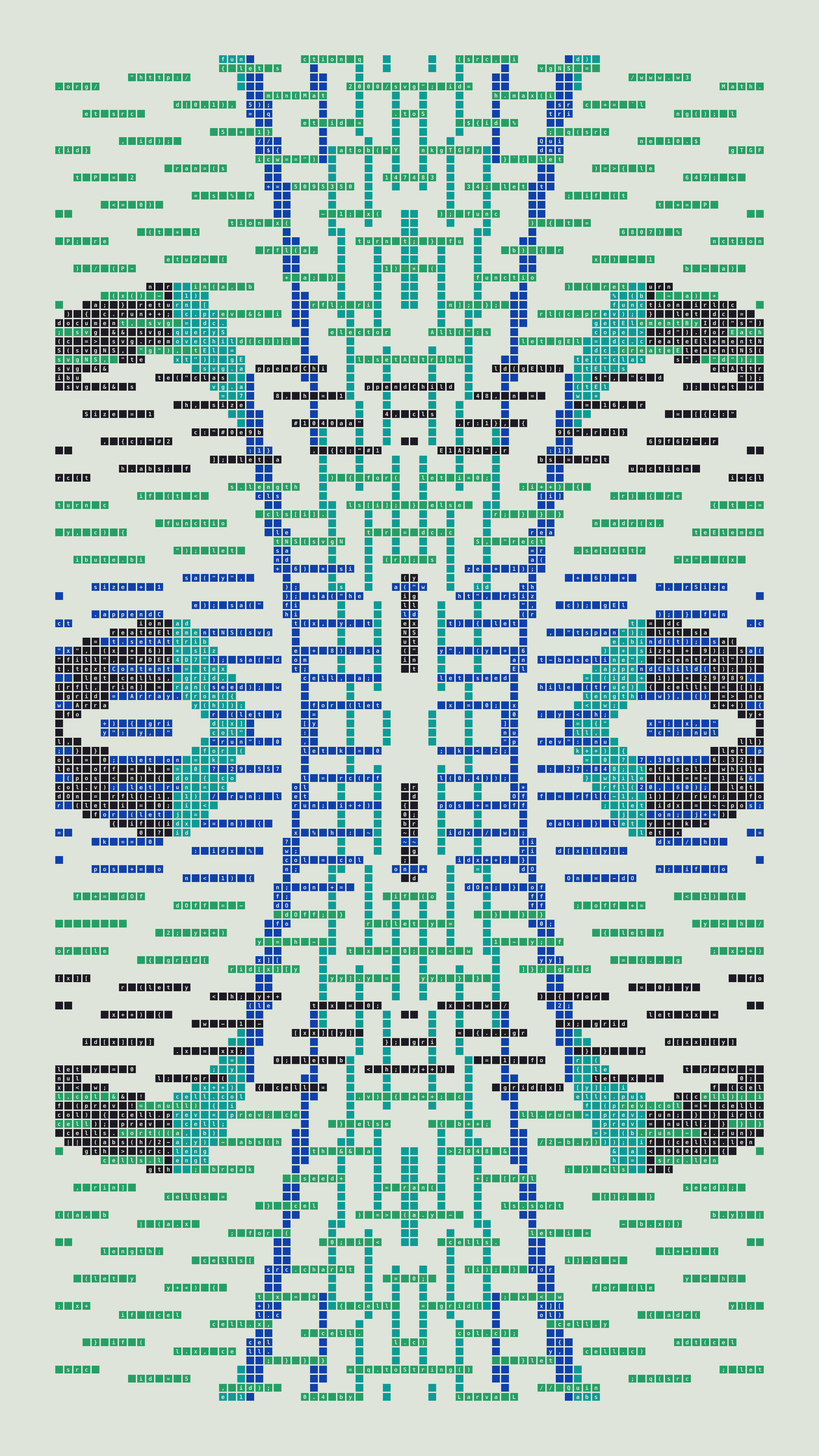 Quine #10 — Generation 4 (poster)