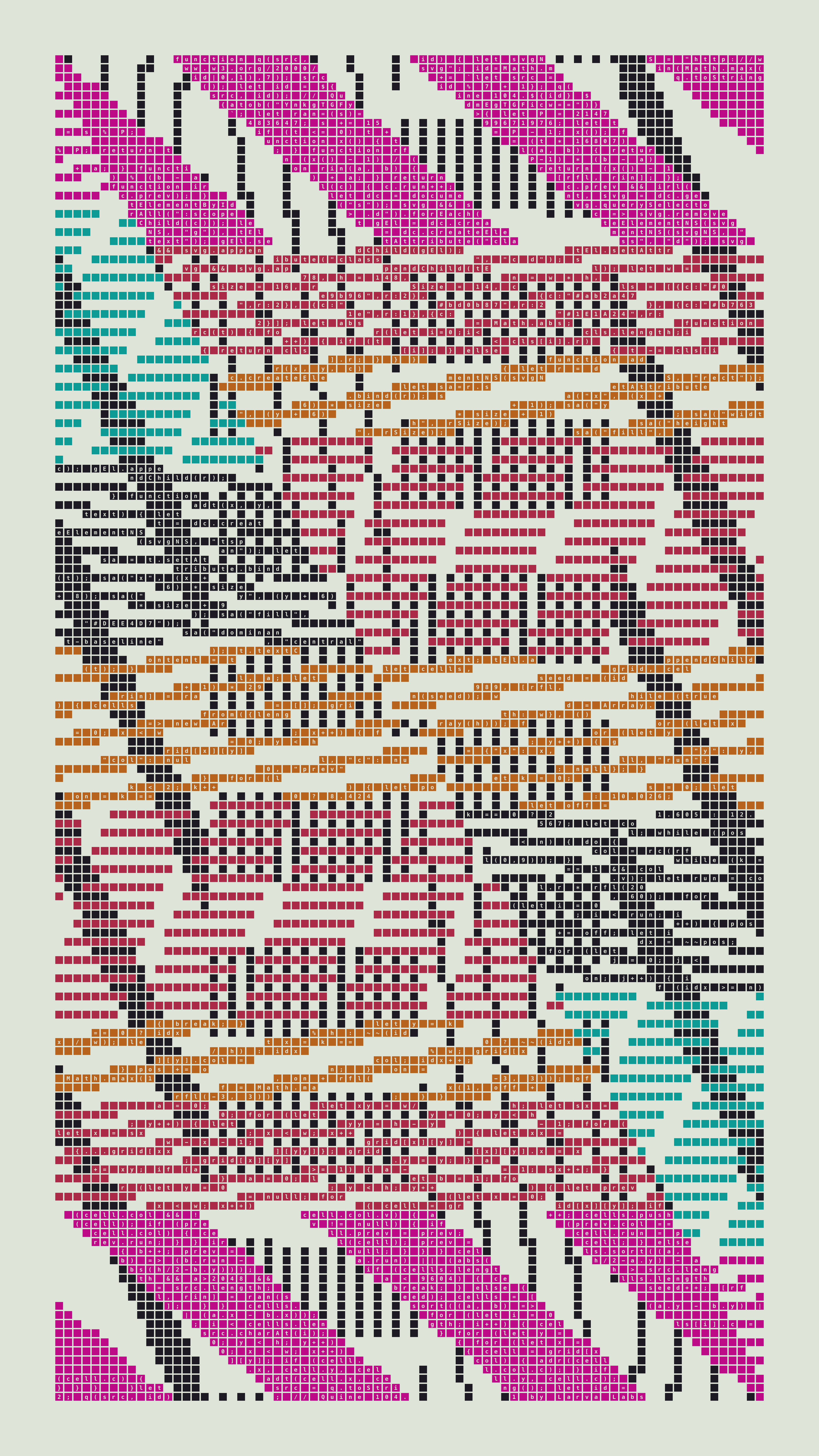 Quine #104 — Generation 1 (poster)