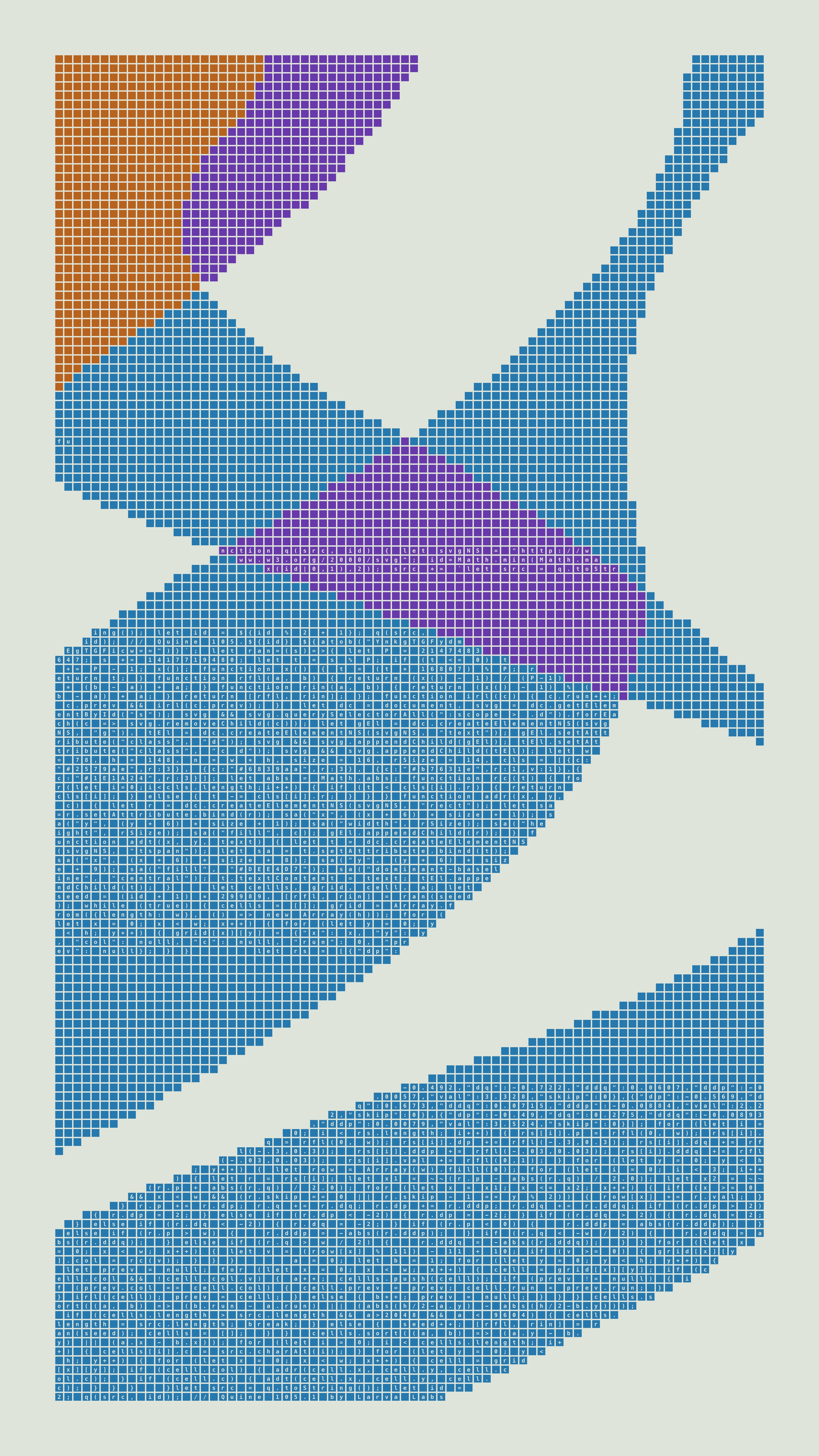 Quine #105 — Generation 1 (poster)