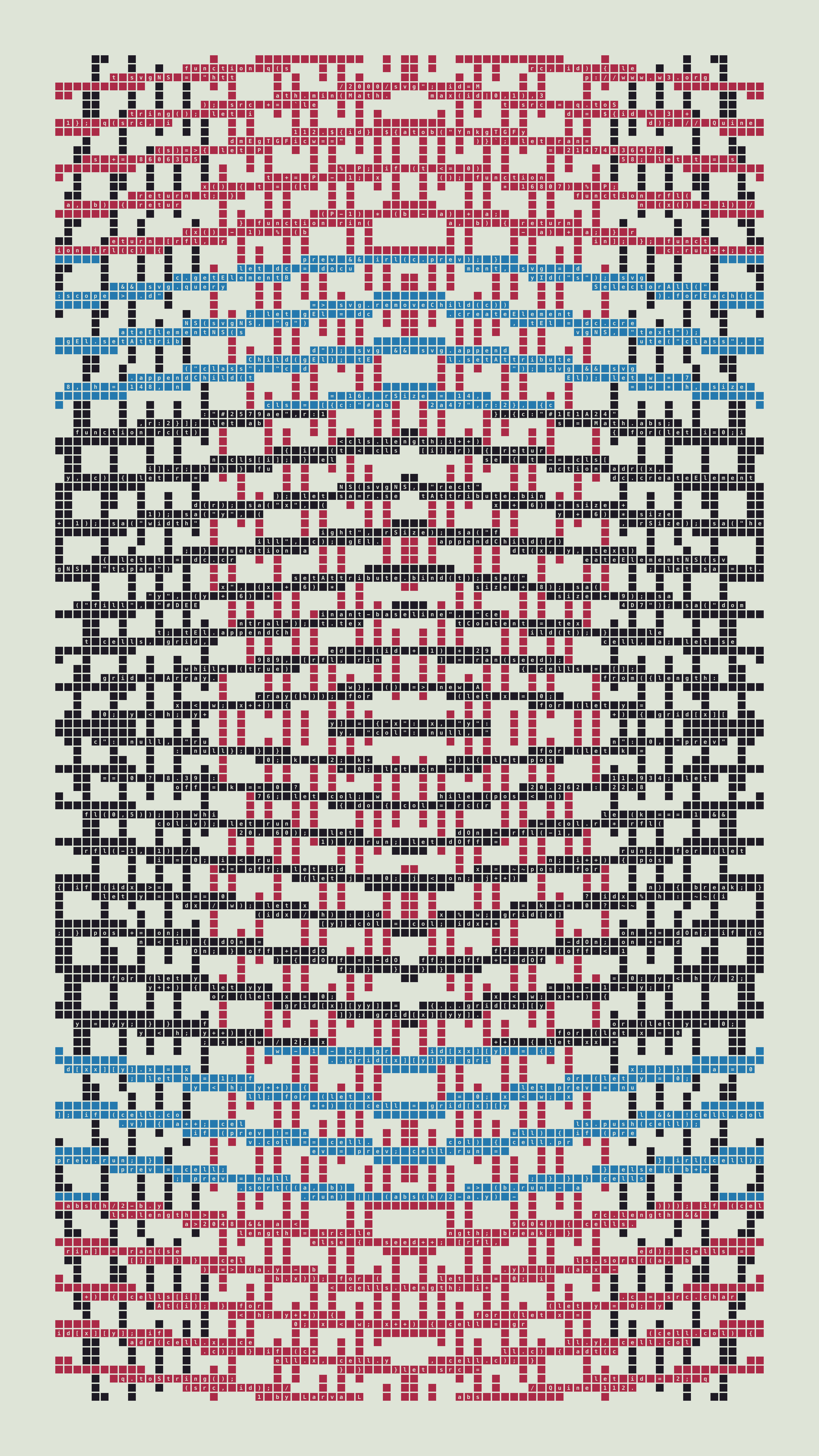 Quine #112 — Generation 1 (poster)