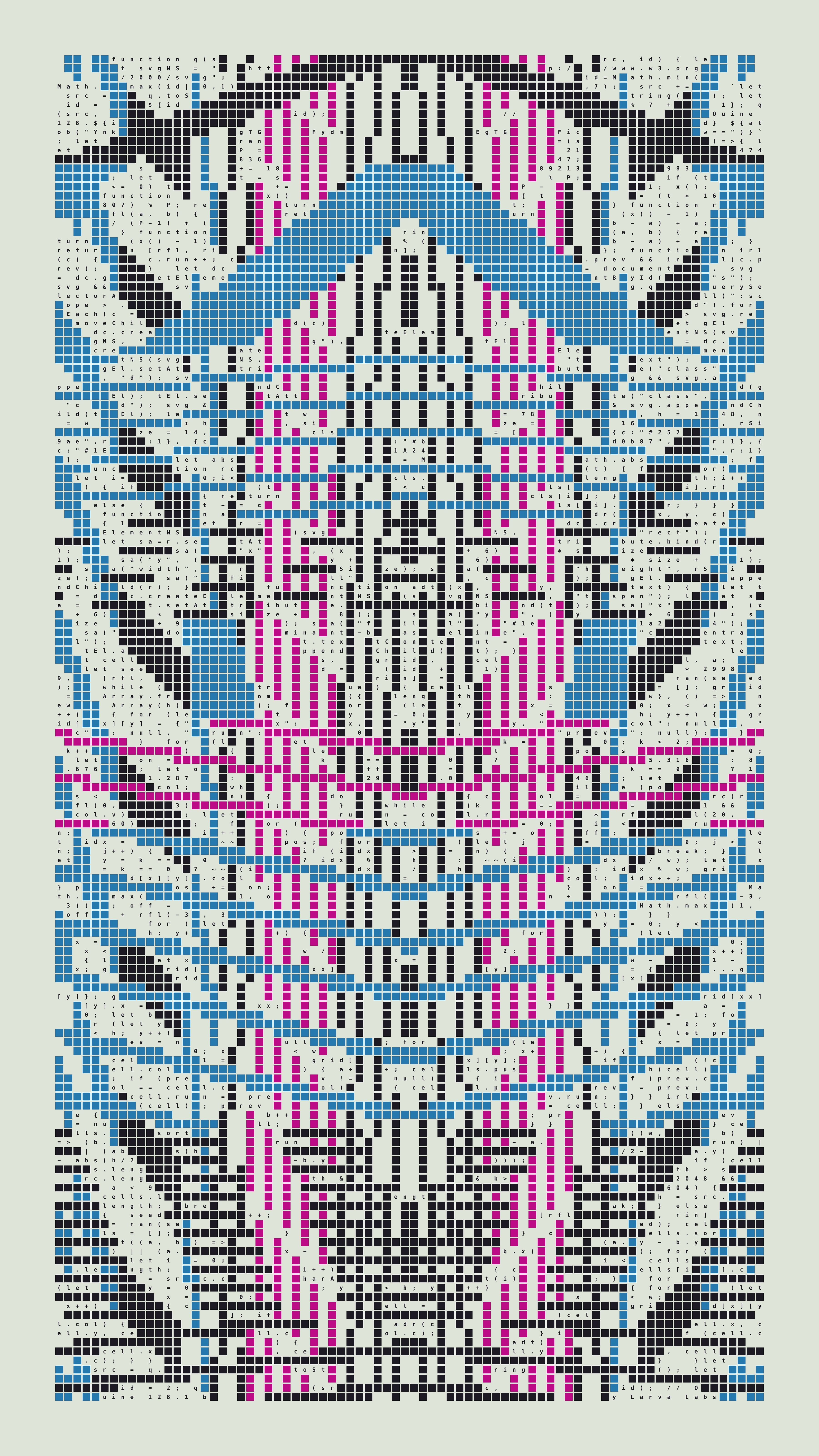 Quine #128 — Generation 1 (poster)