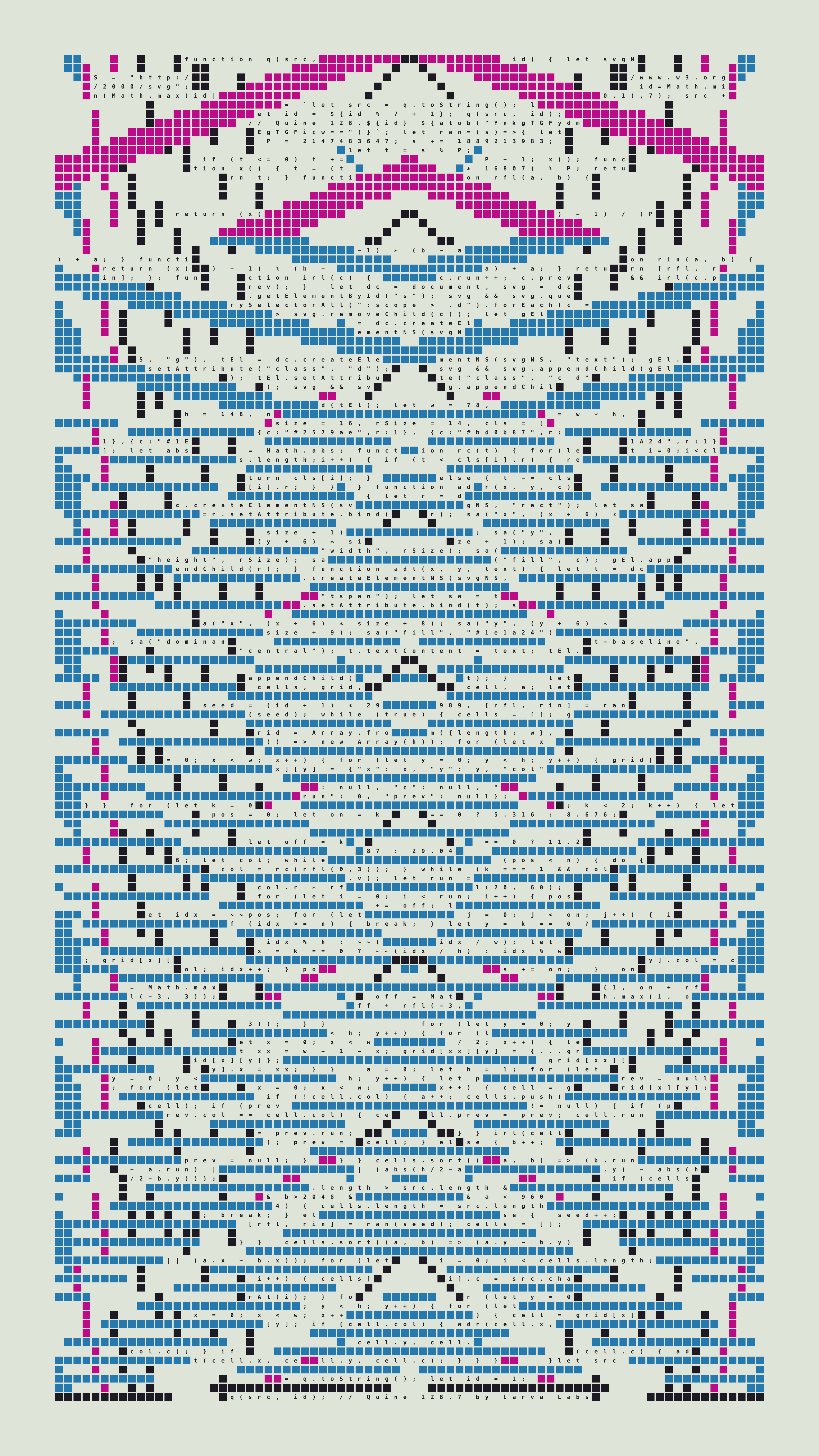 Quine #128 — Generation 7