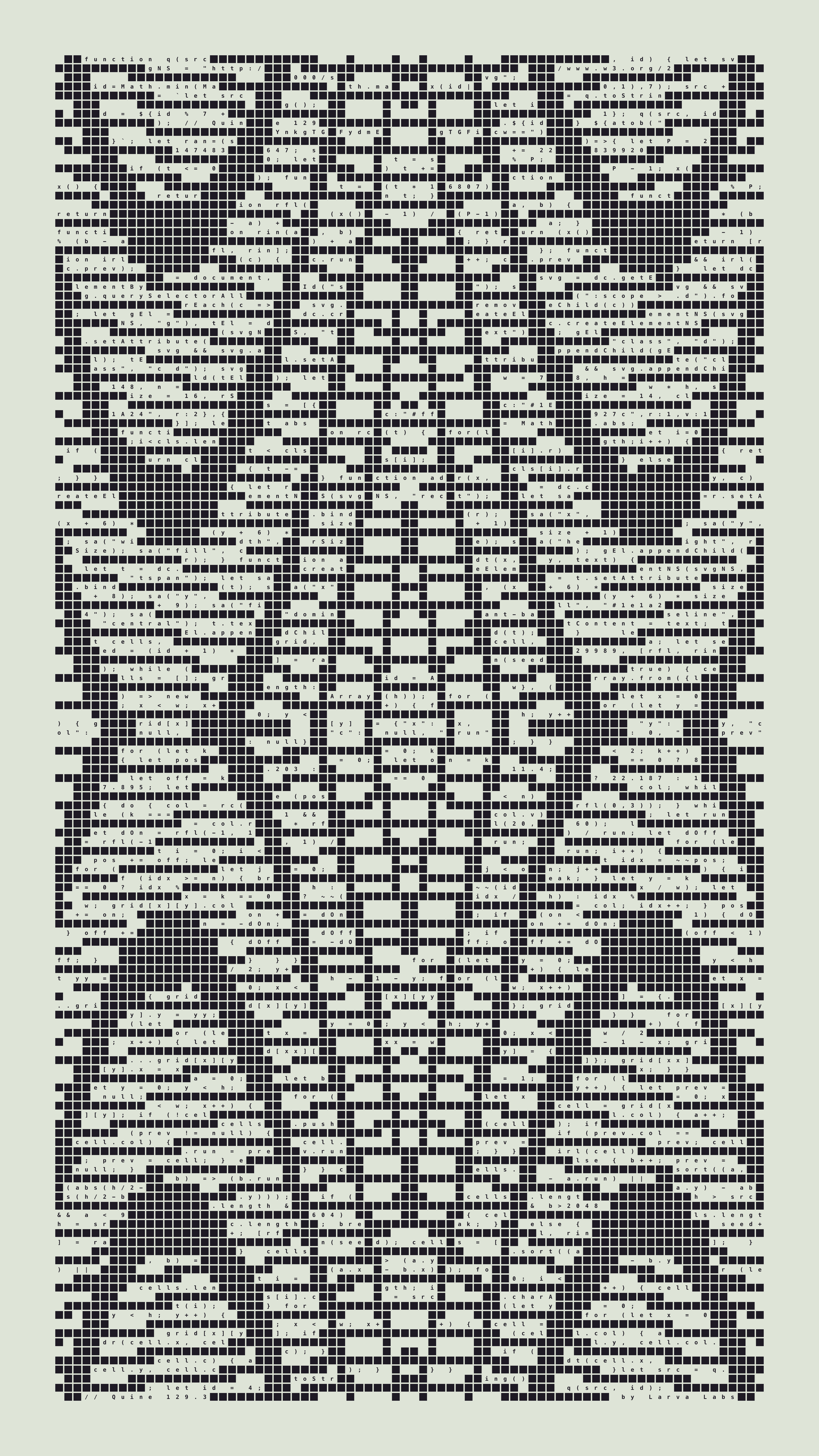 Quine #129 — Generation 3