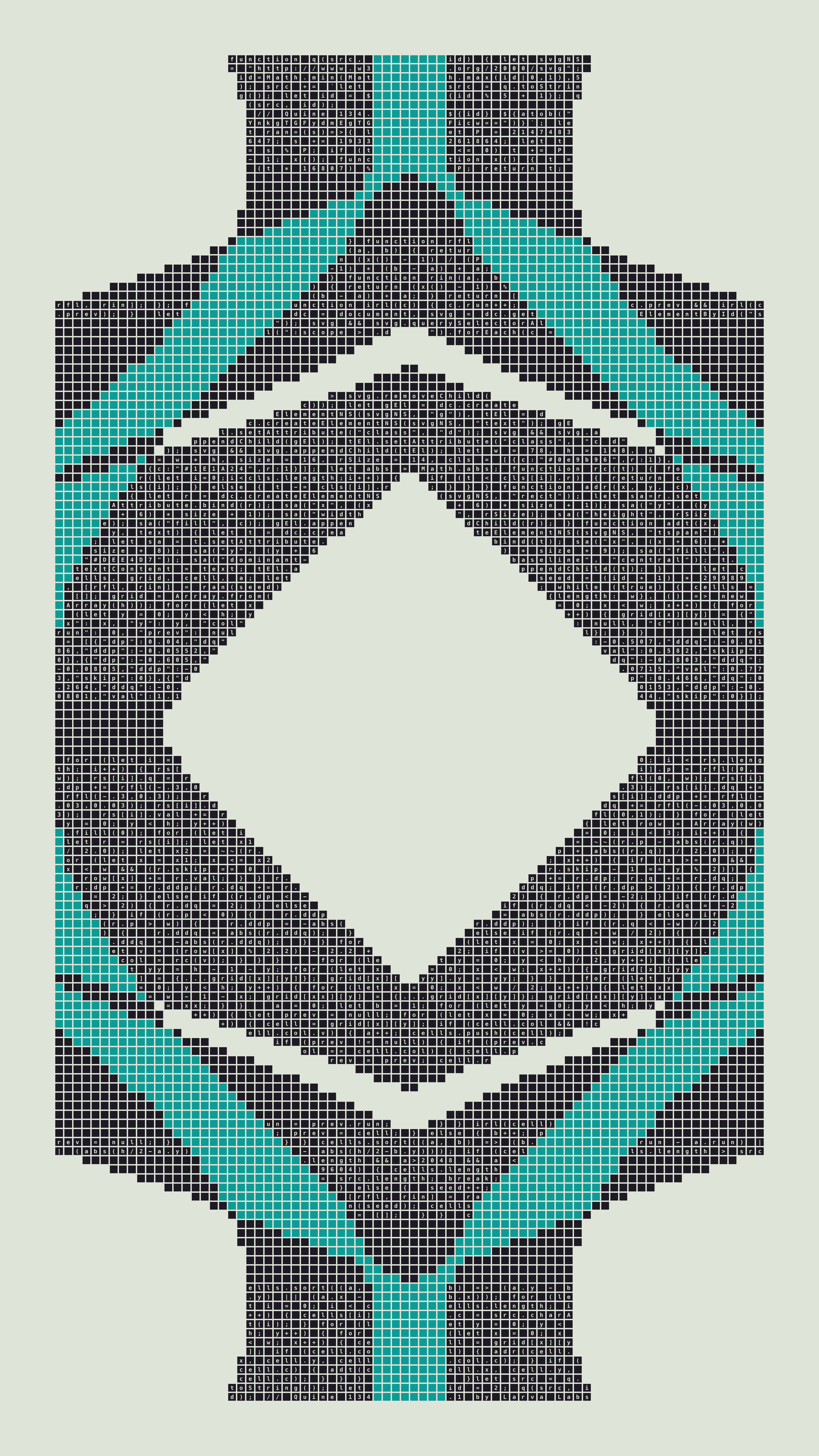 Quine #134 — Generation 1 (poster)