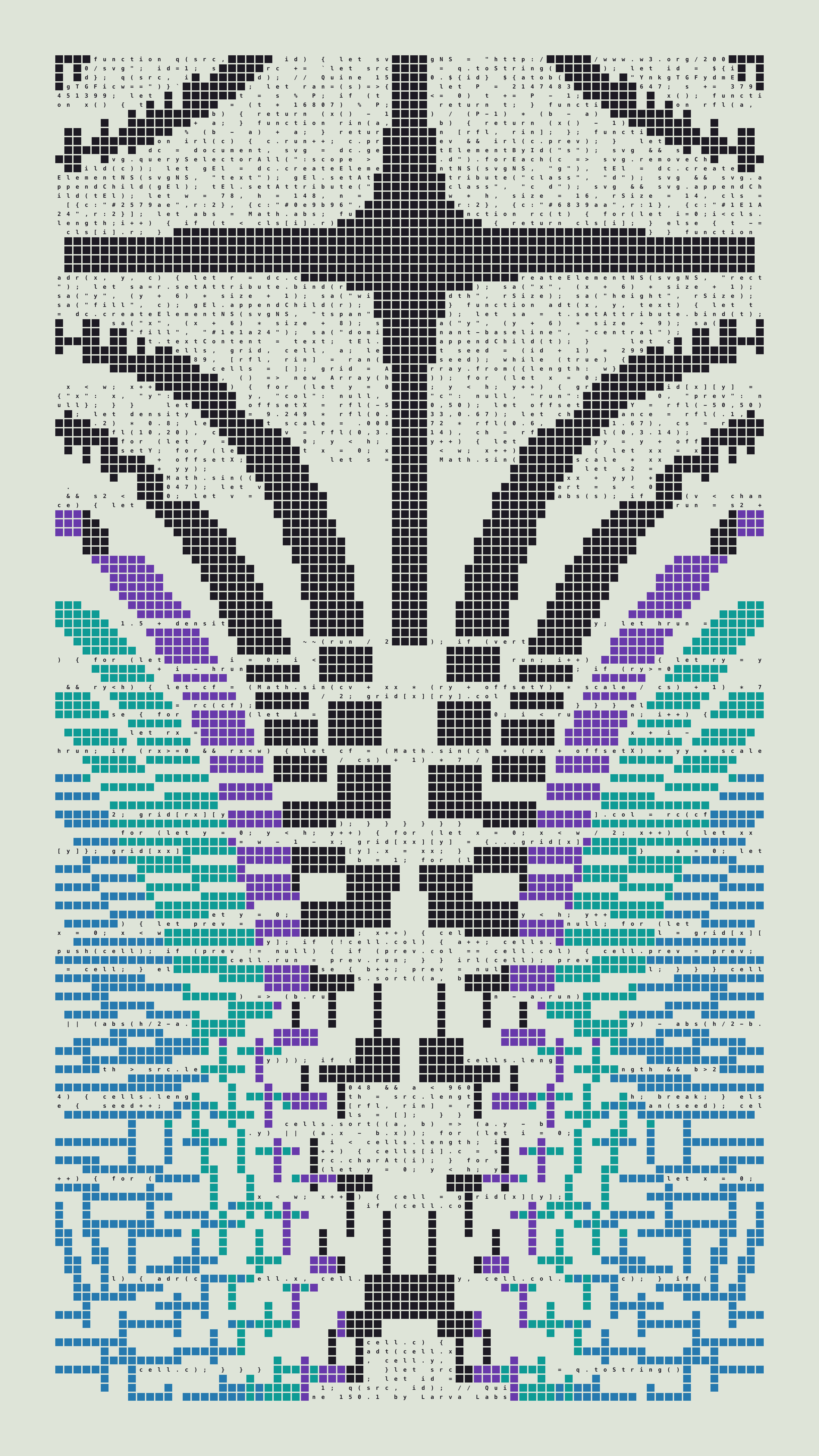 Quine #150 — Generation 1 (poster)