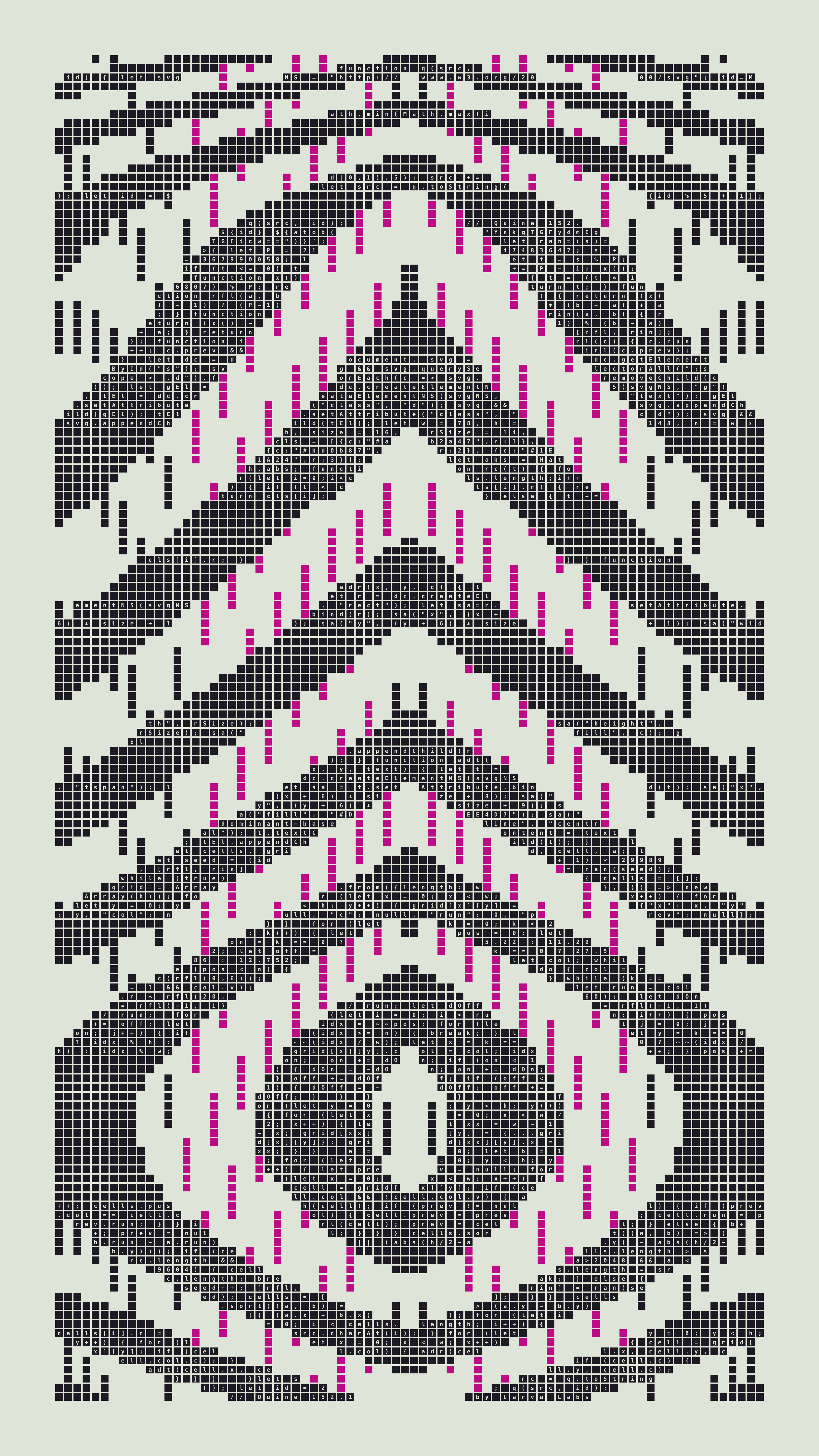 Quine #152 — Generation 1 (poster)