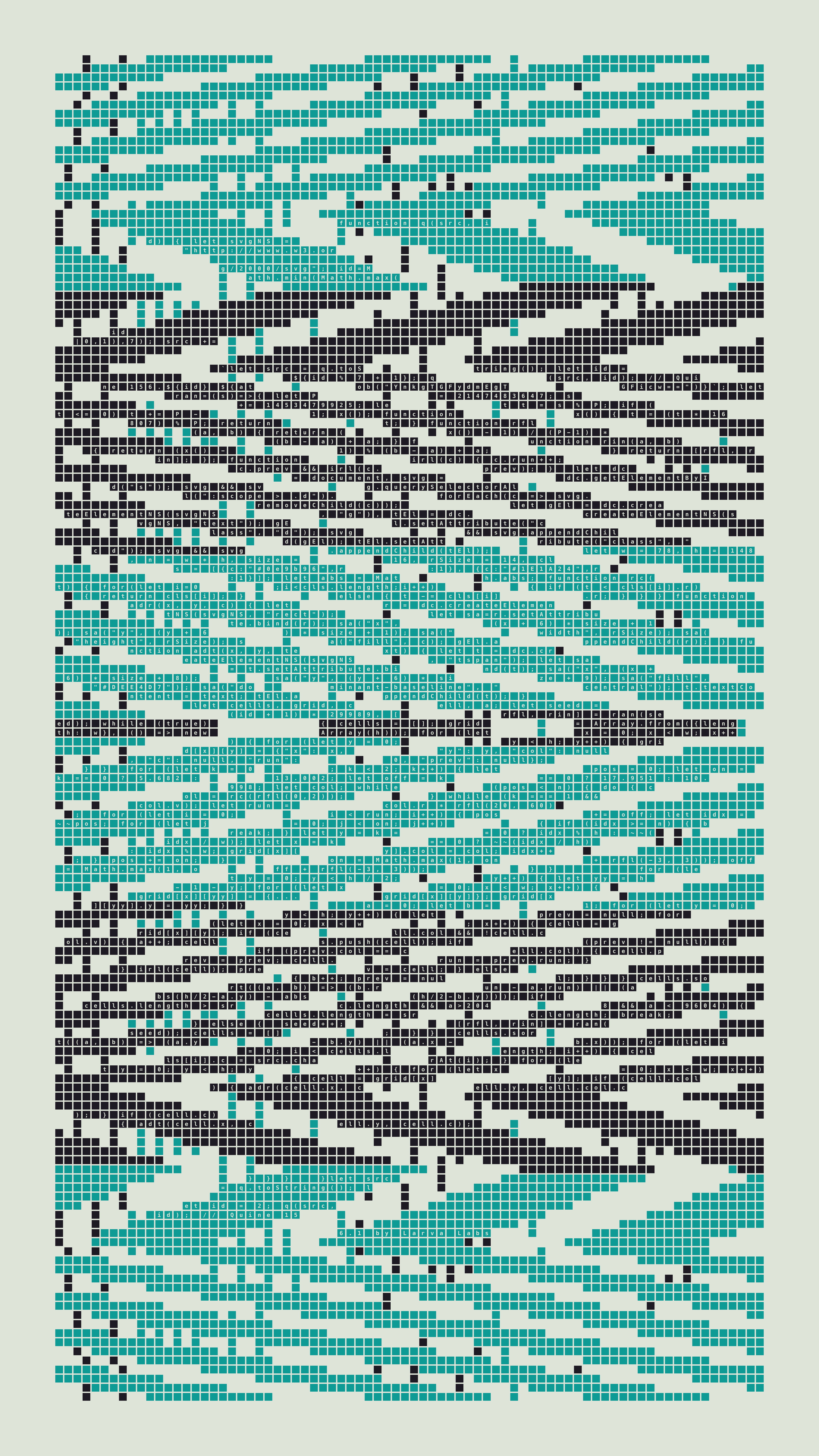 Quine #156 — Generation 1 (poster)