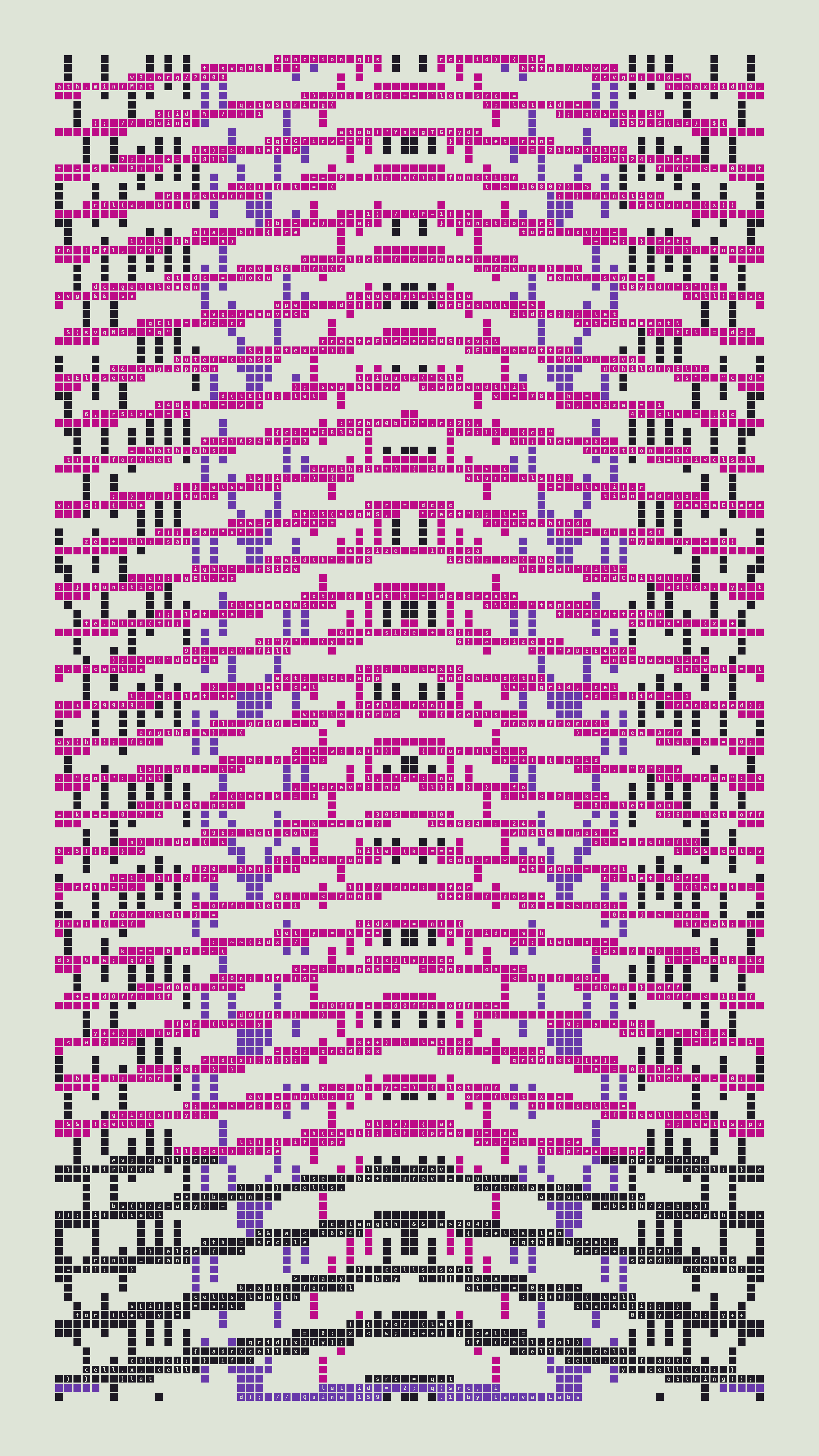 Quine #159 — Generation 1 (poster)