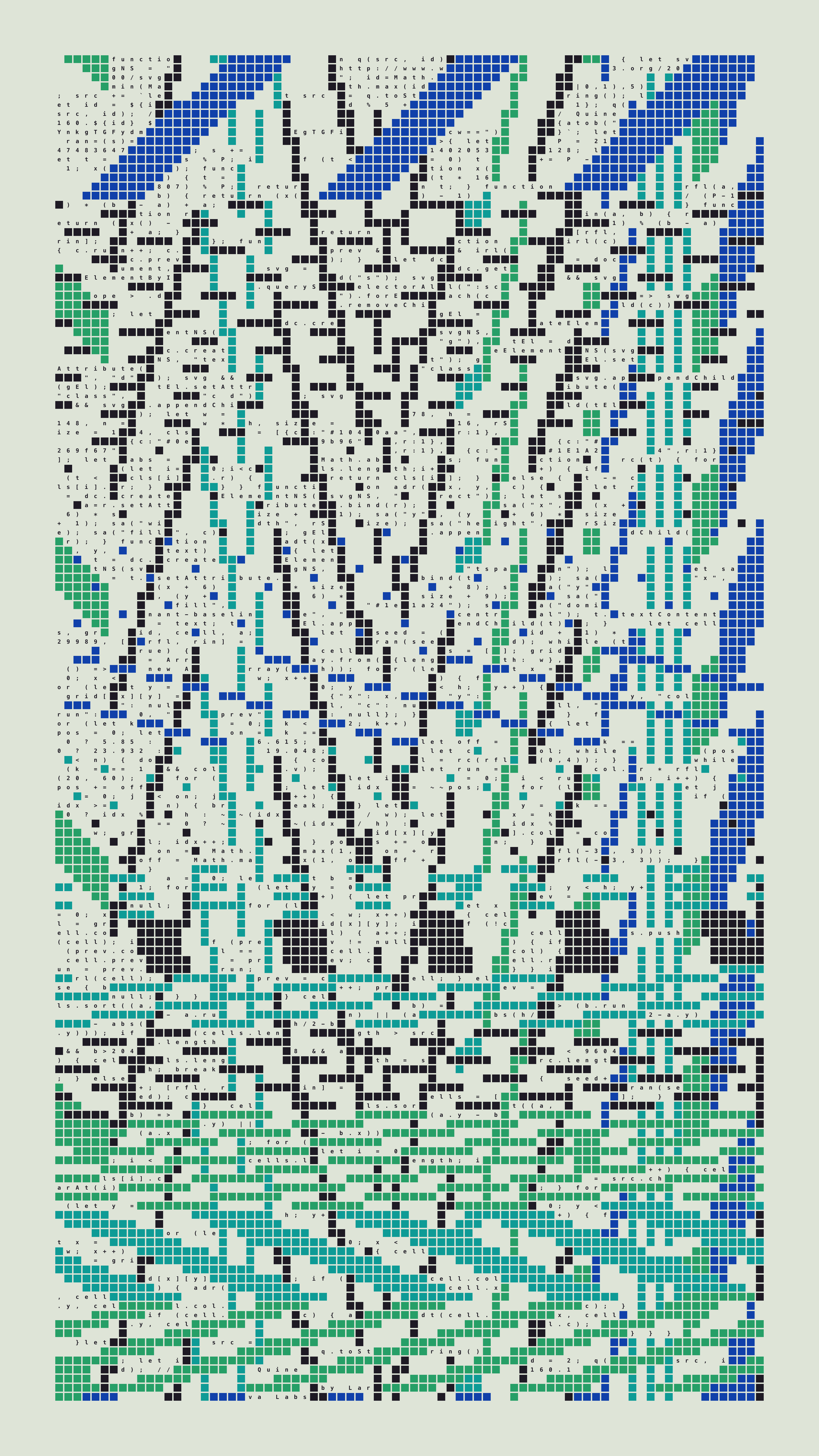 Quine #160 — Generation 1 (poster)