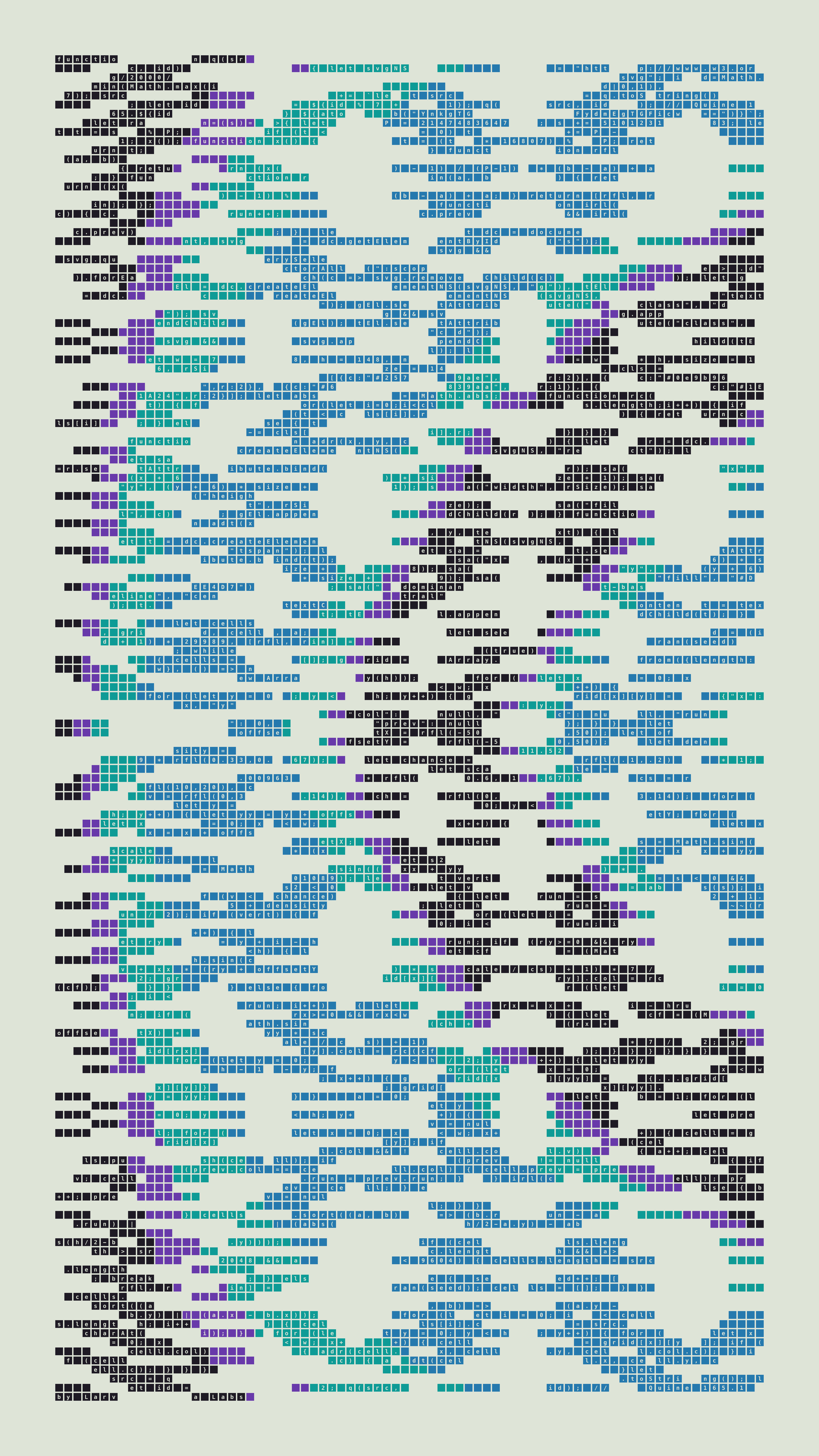 Quine #165 — Generation 1 (poster)