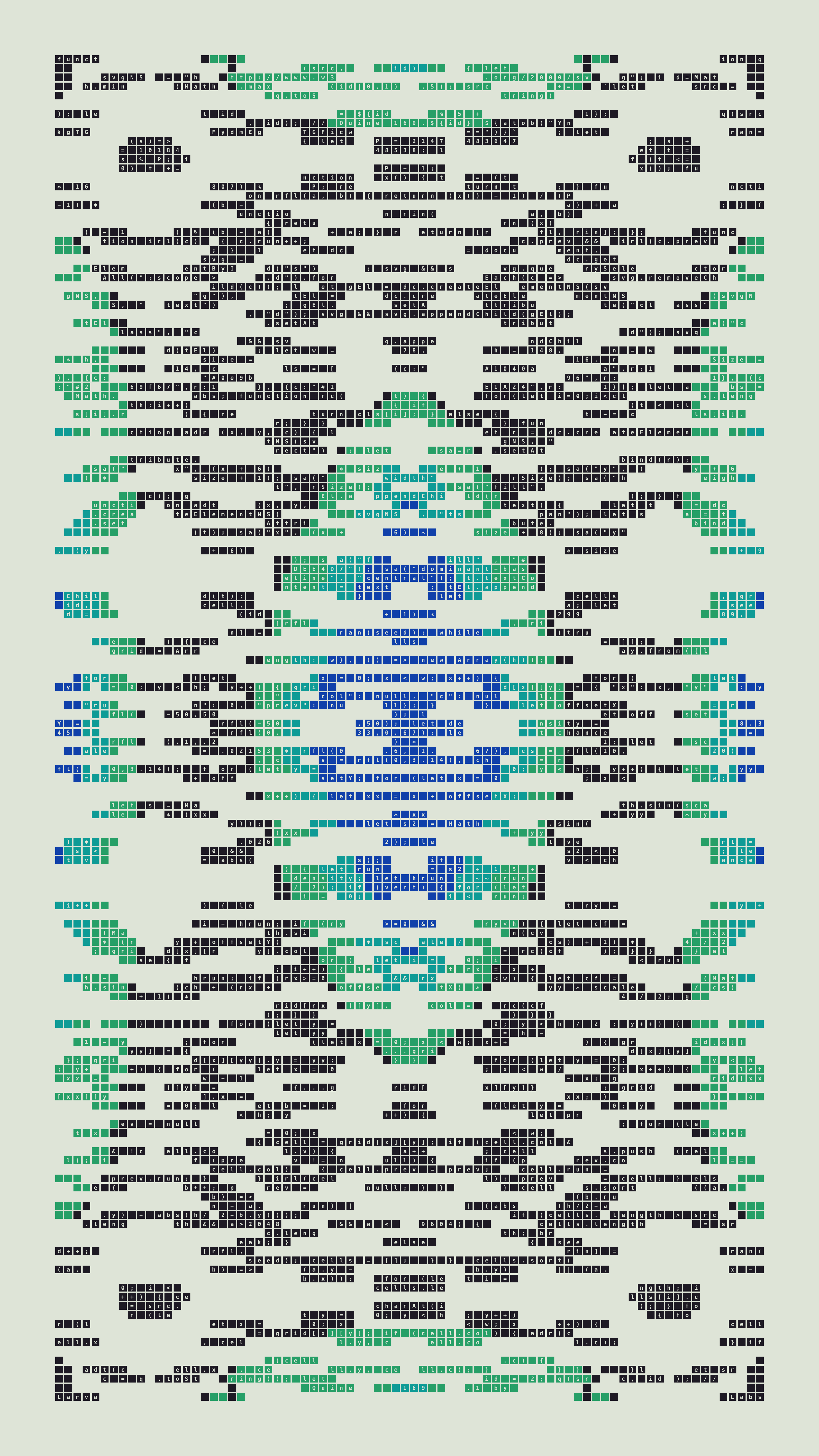 Quine #169 — Generation 1 (poster)