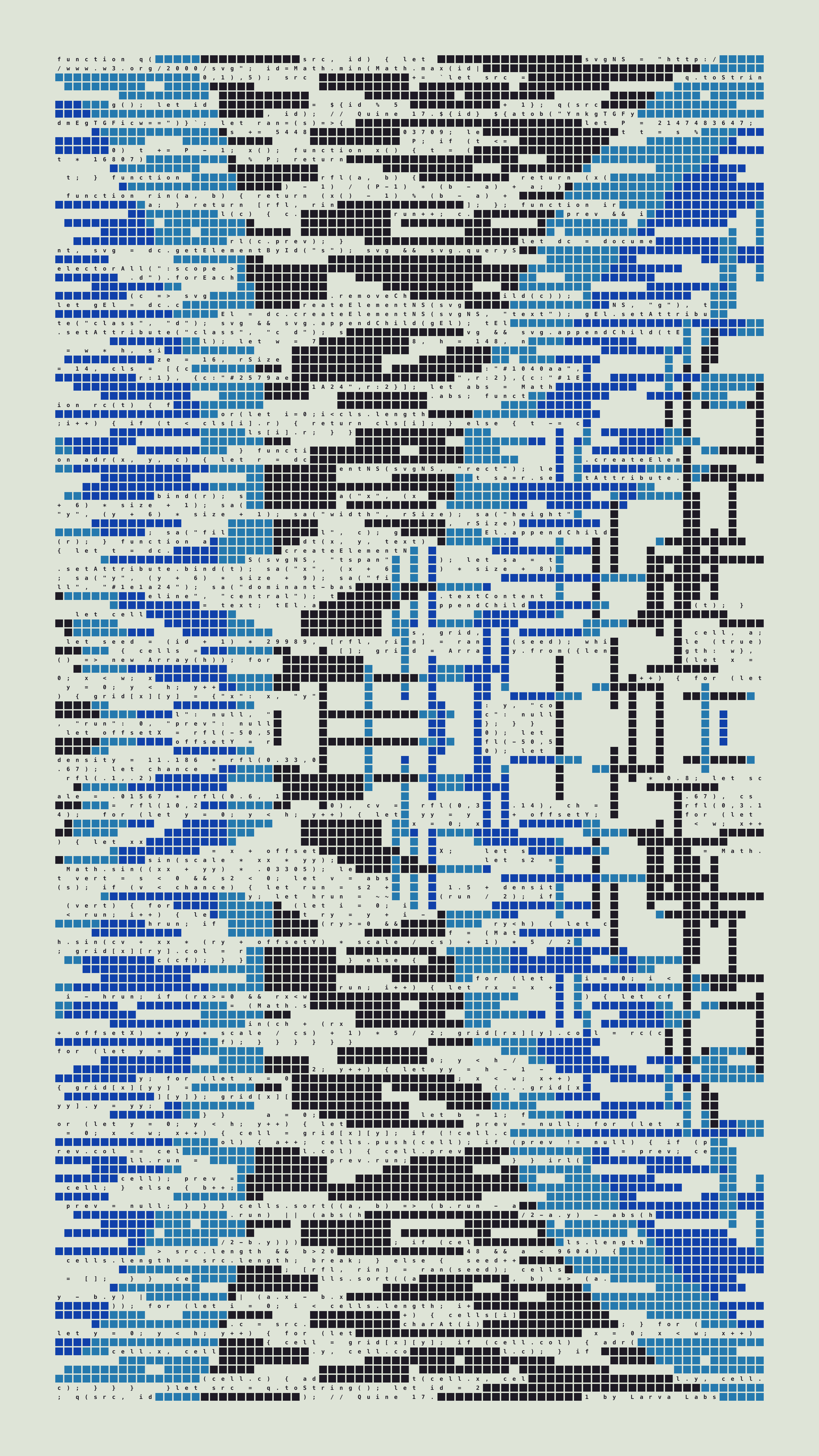 Quine #17 — Generation 1 (poster)