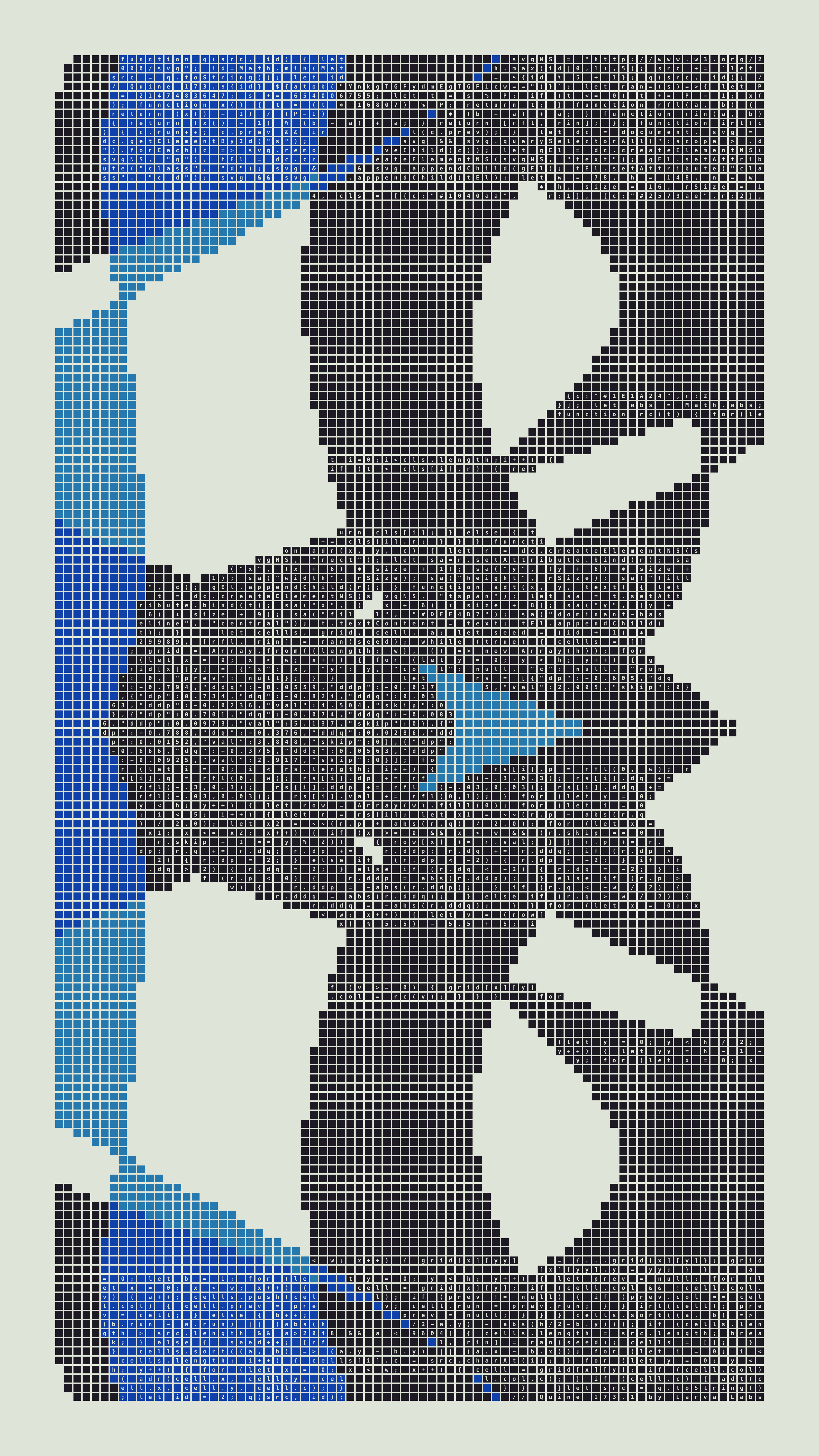 Quine #173 — Generation 1 (poster)
