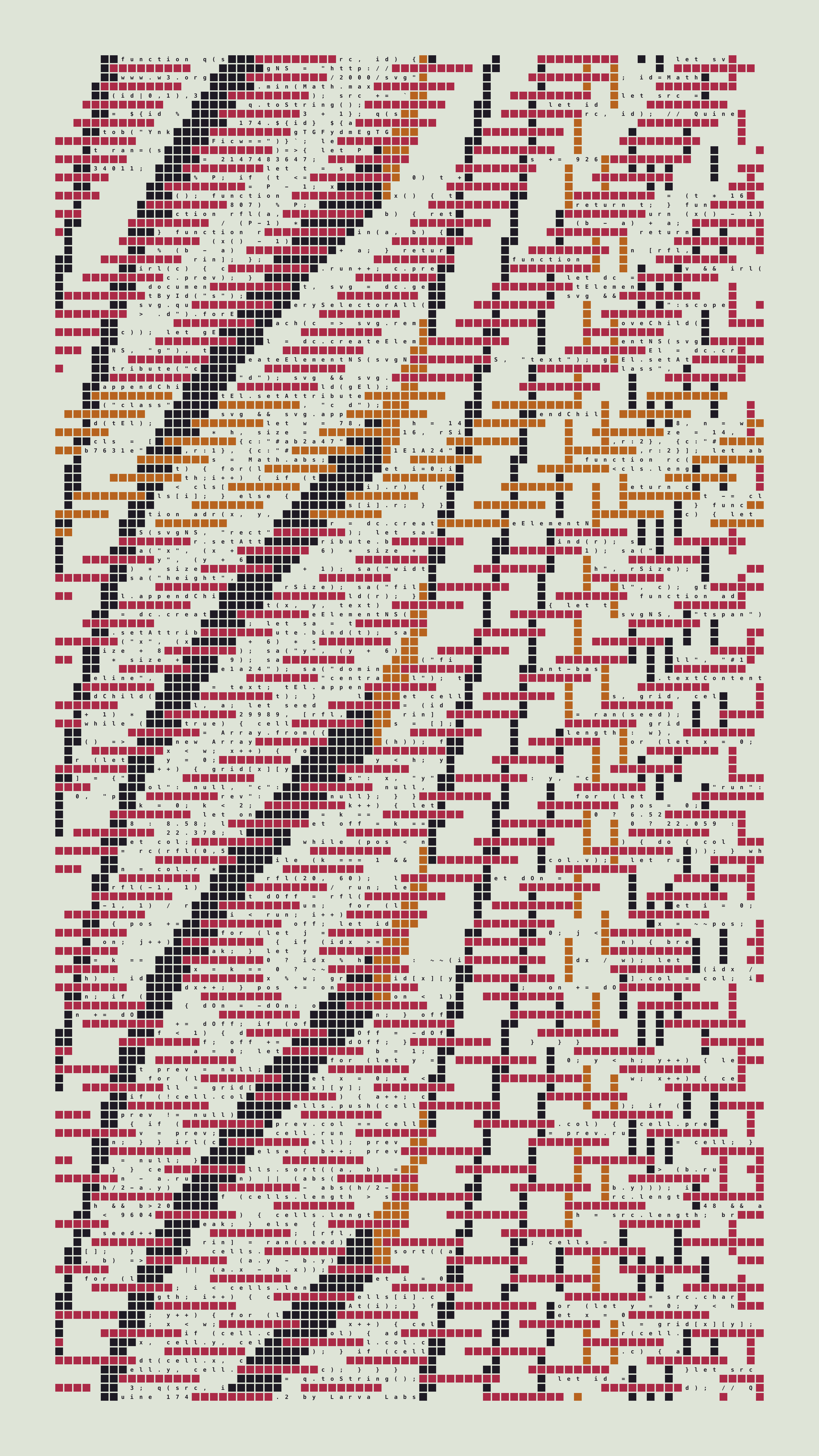 Quine #174 — Generation 2 (poster)