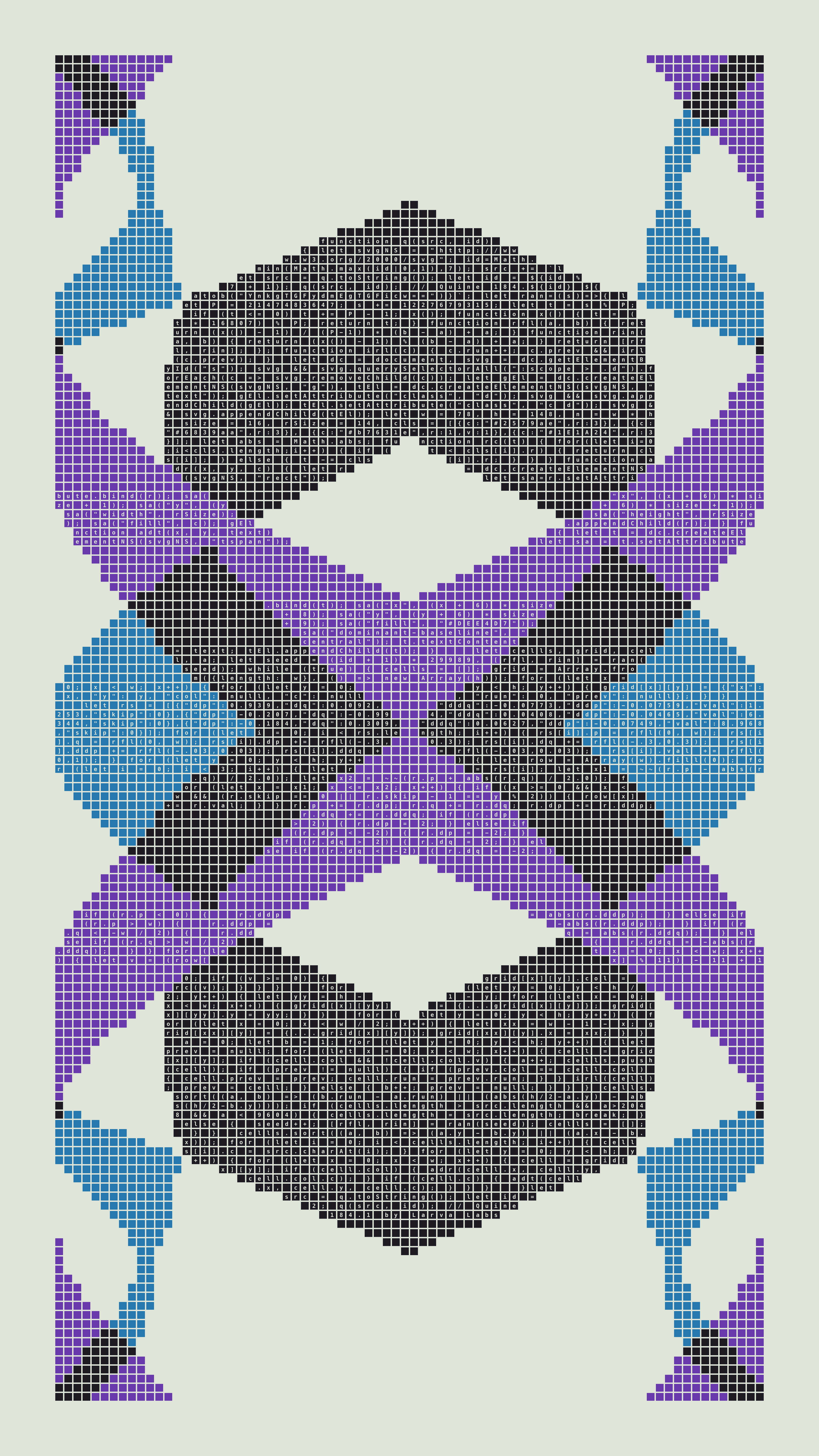 Quine #184 — Generation 1 (poster)