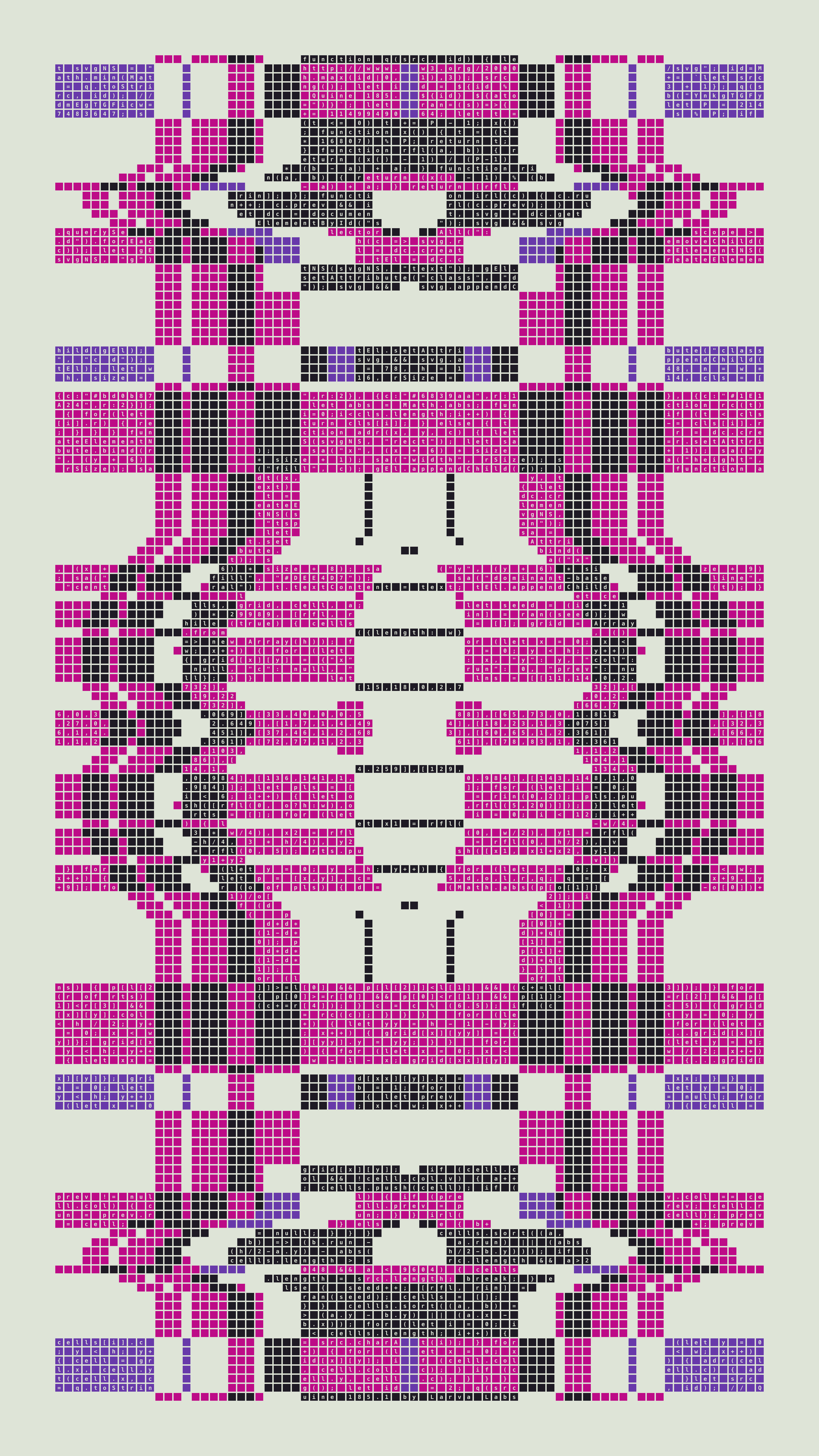 Quine #185 — Generation 1 (poster)