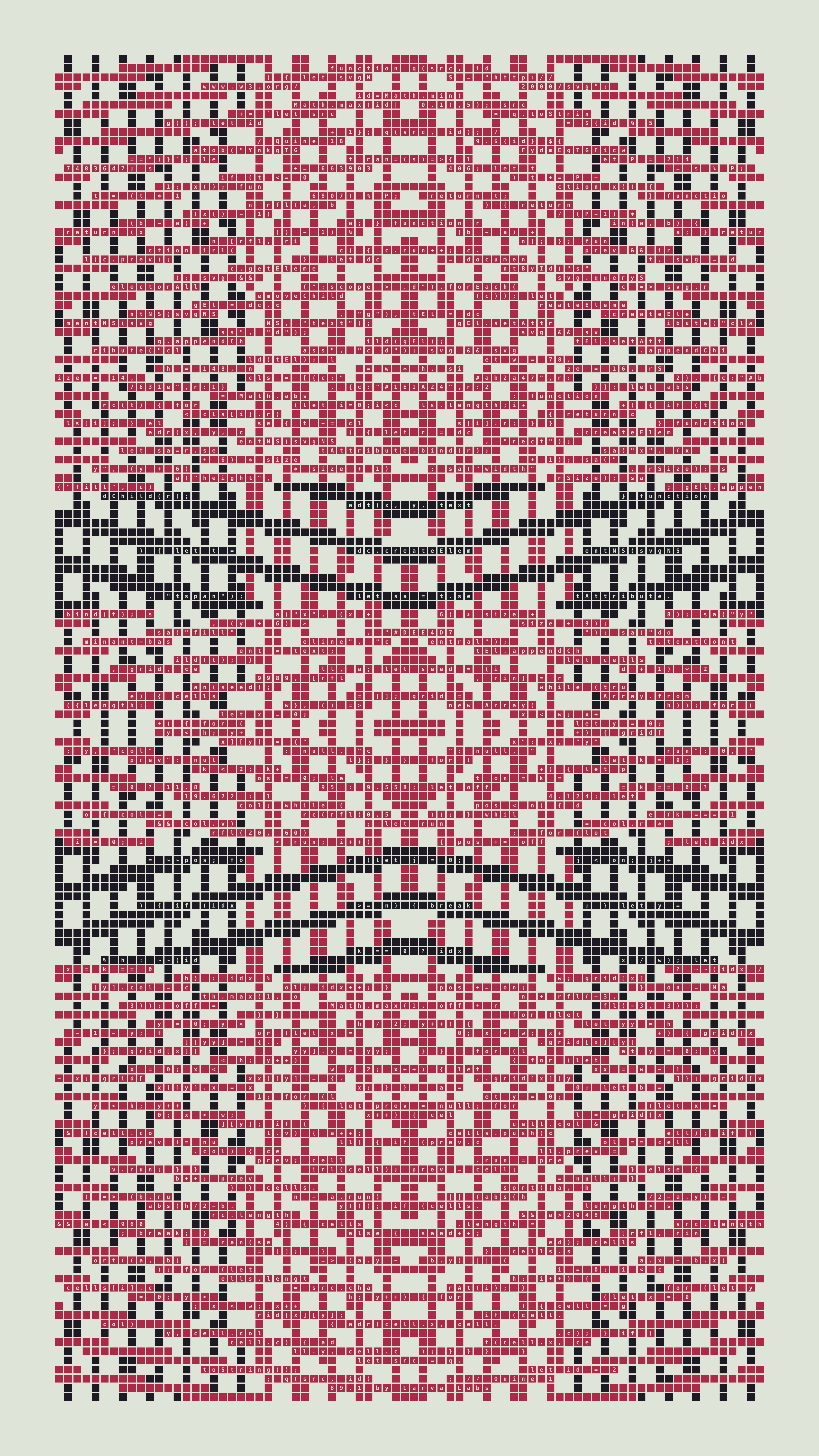 Quine #189 — Generation 1 (poster)
