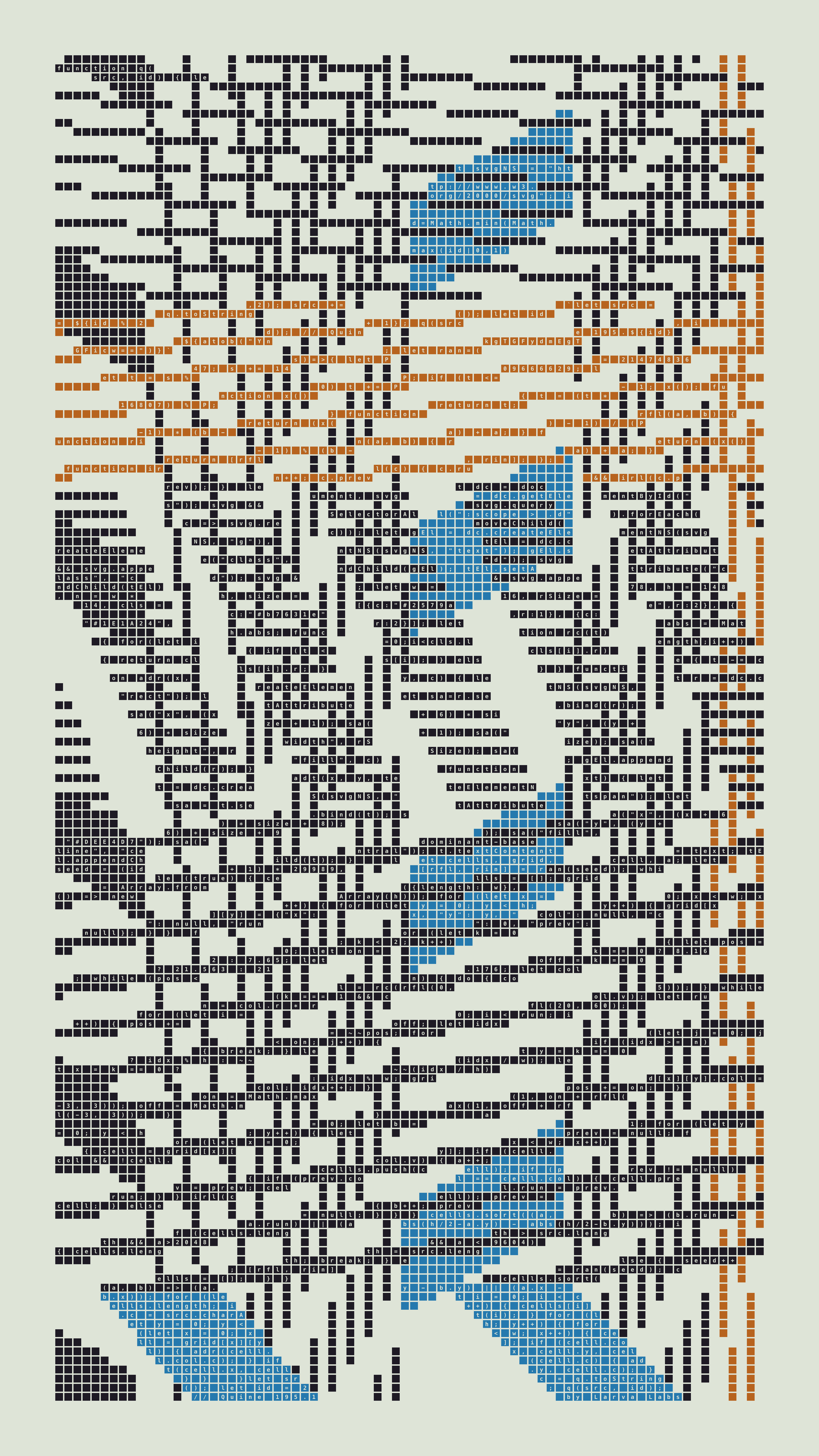 Quine #195 — Generation 1 (poster)