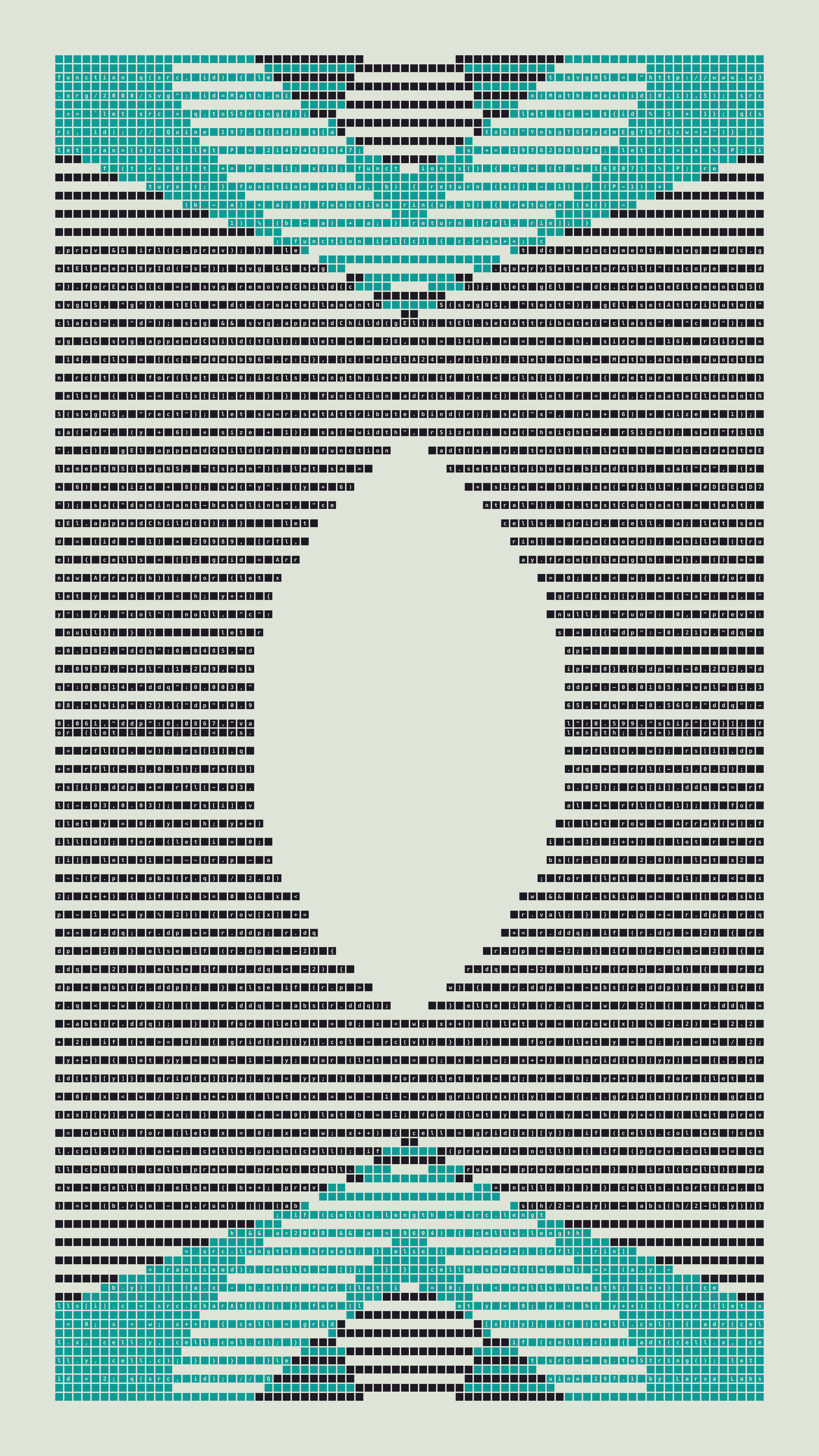 Quine #197 — Generation 1 (poster)