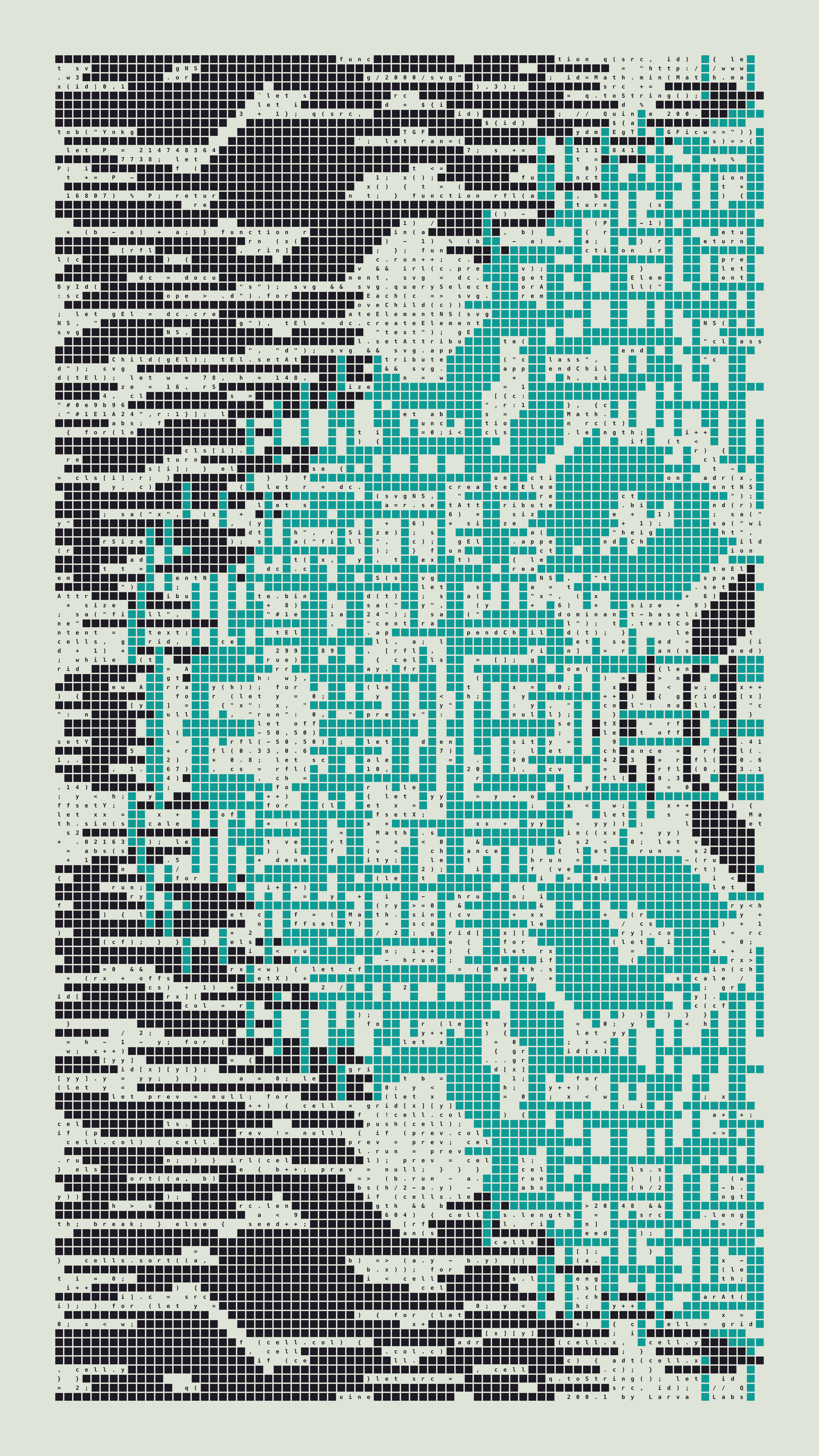 Quine #200 — Generation 1 (poster)