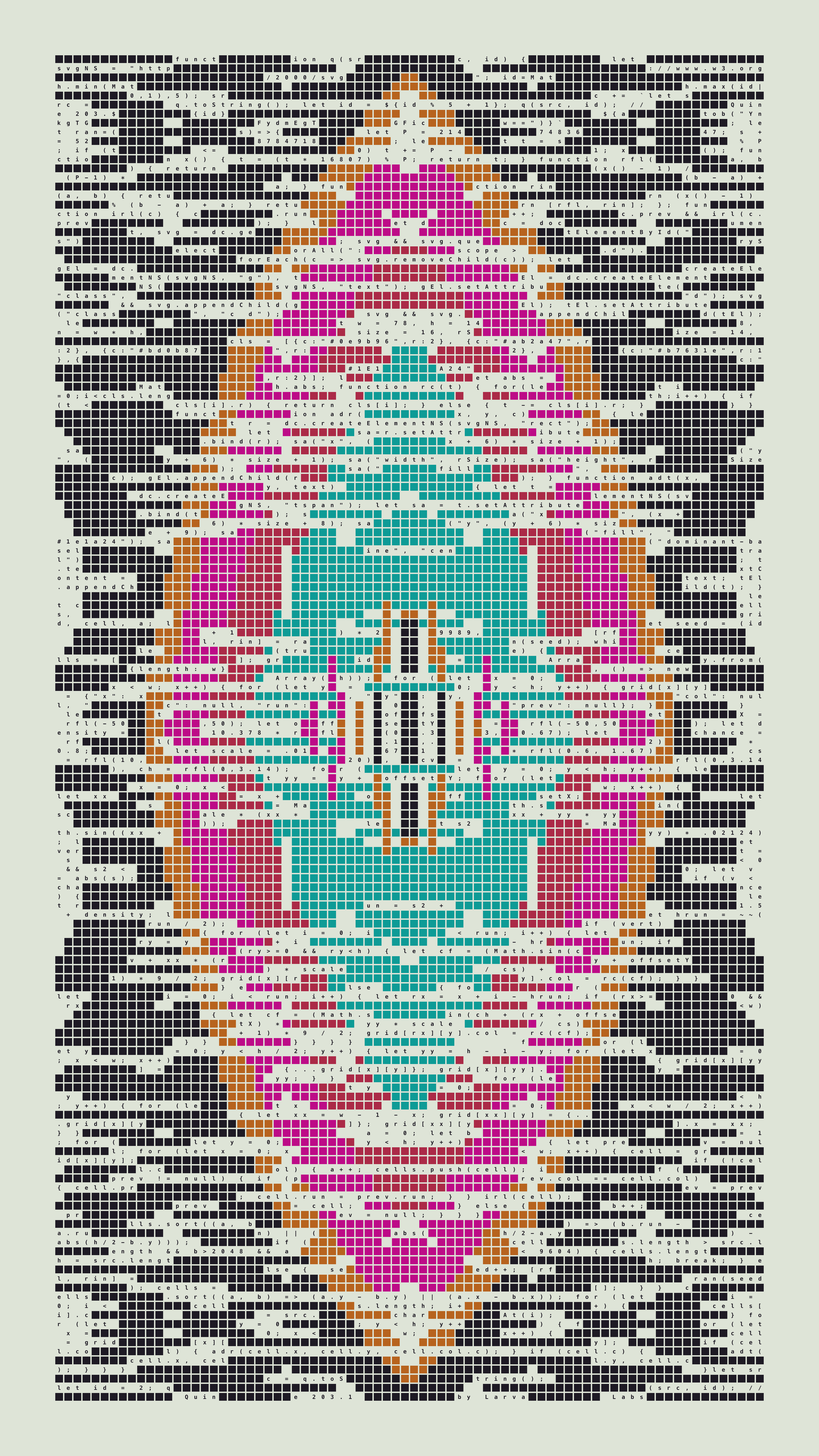 Quine #203 — Generation 1 (poster)