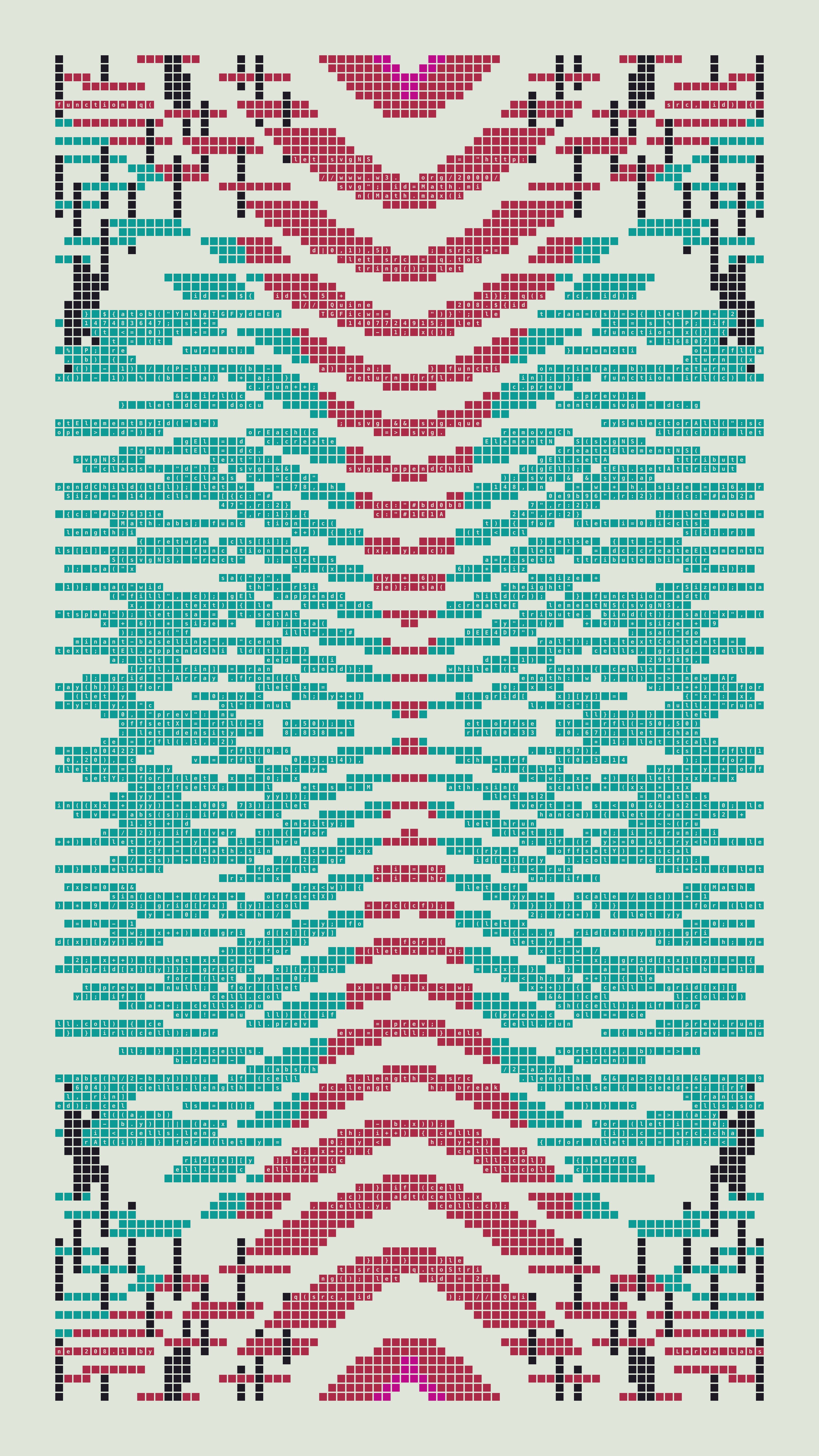 Quine #208 — Generation 1 (poster)