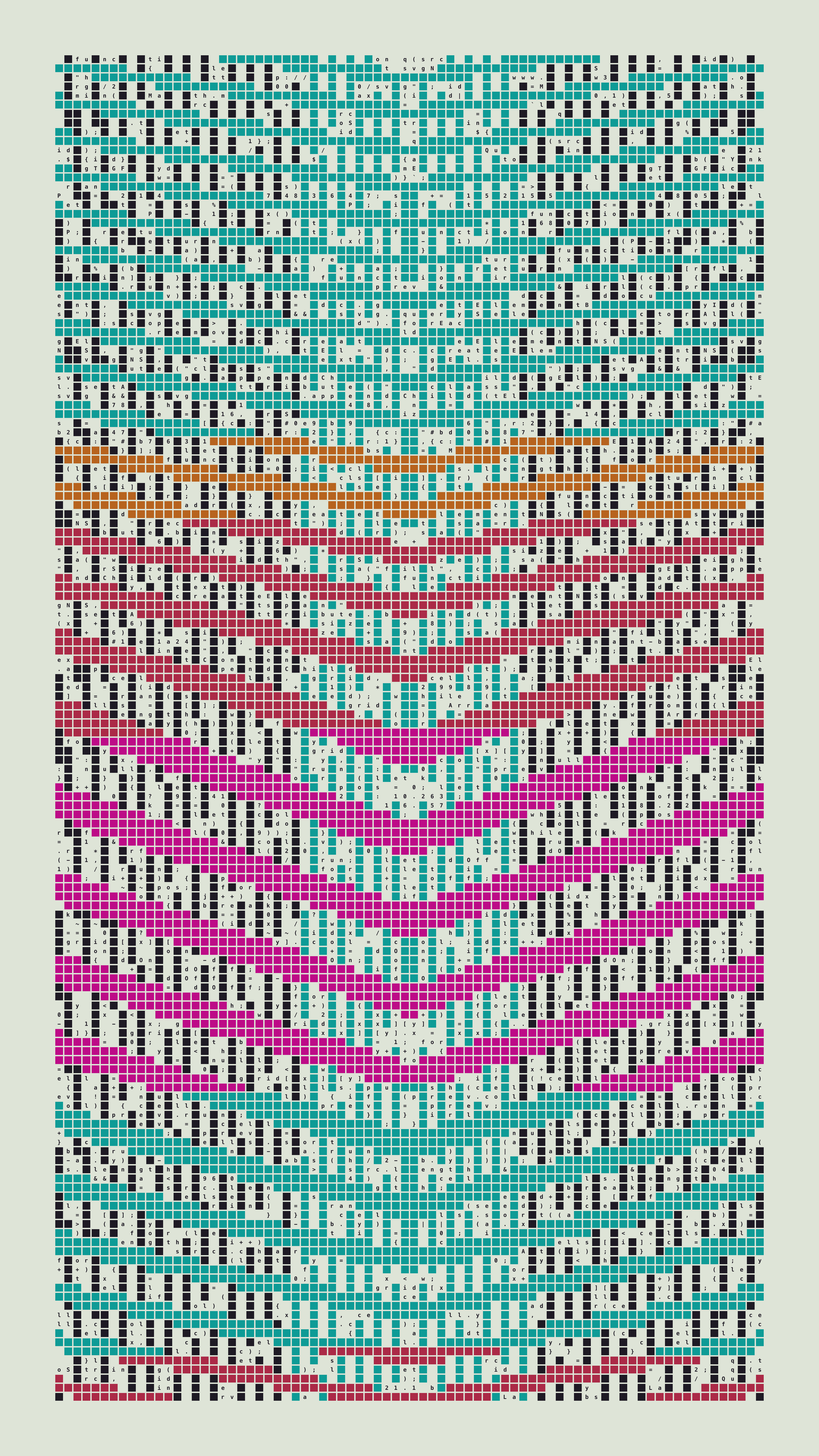 Quine #21 — Generation 1 (poster)