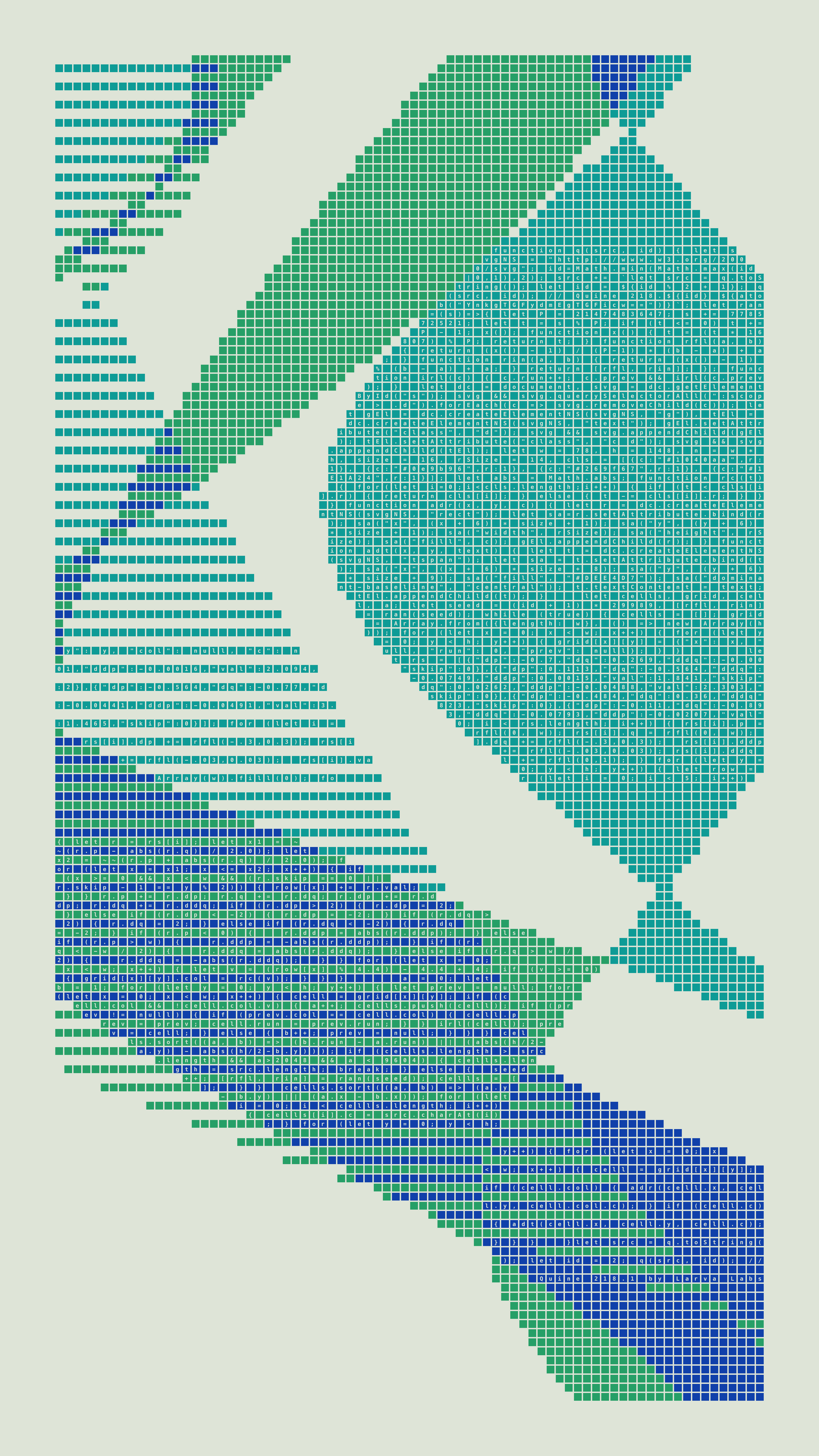 Quine #218 — Generation 1 (poster)