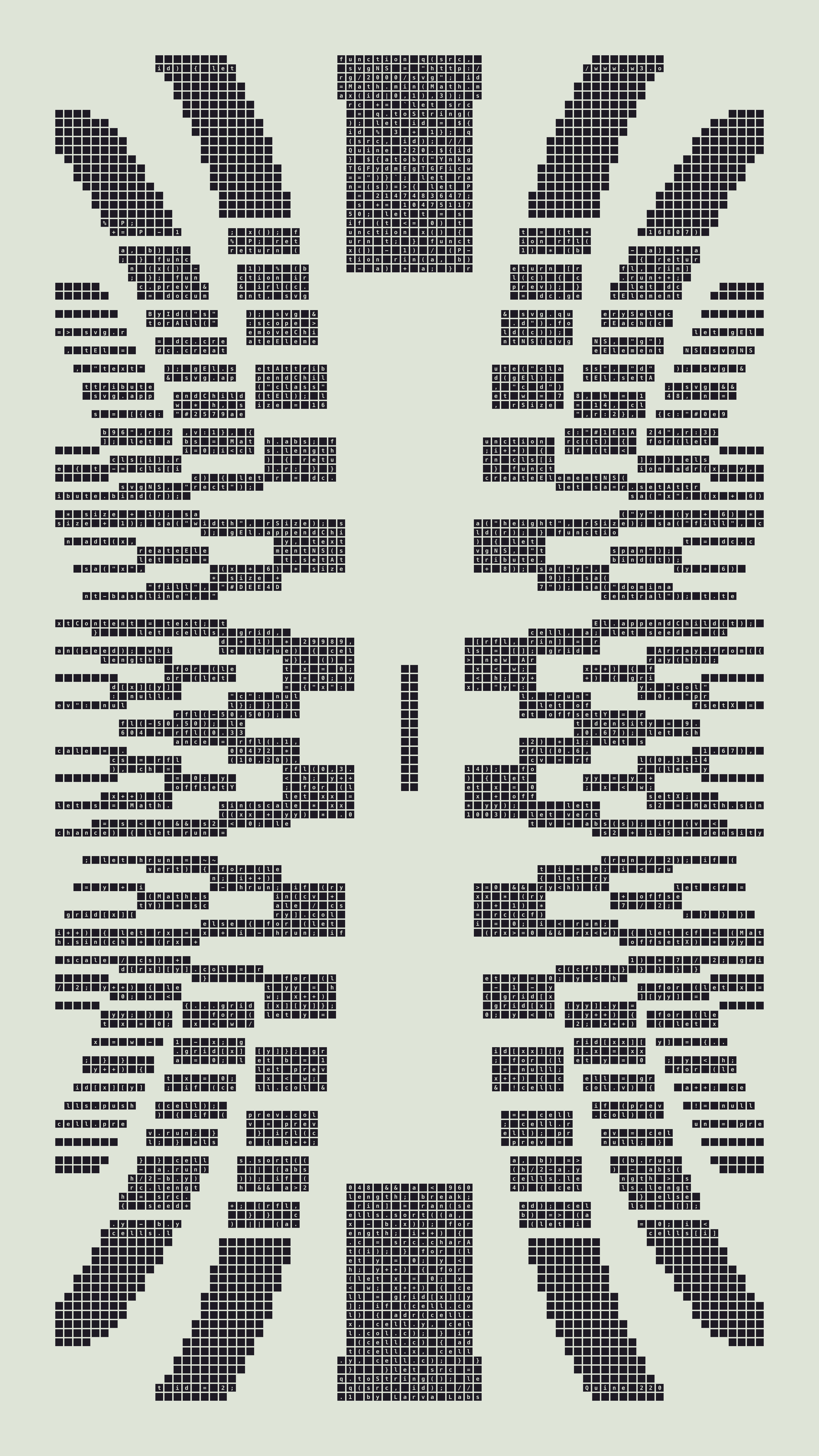 Quine #220 — Generation 1 (poster)