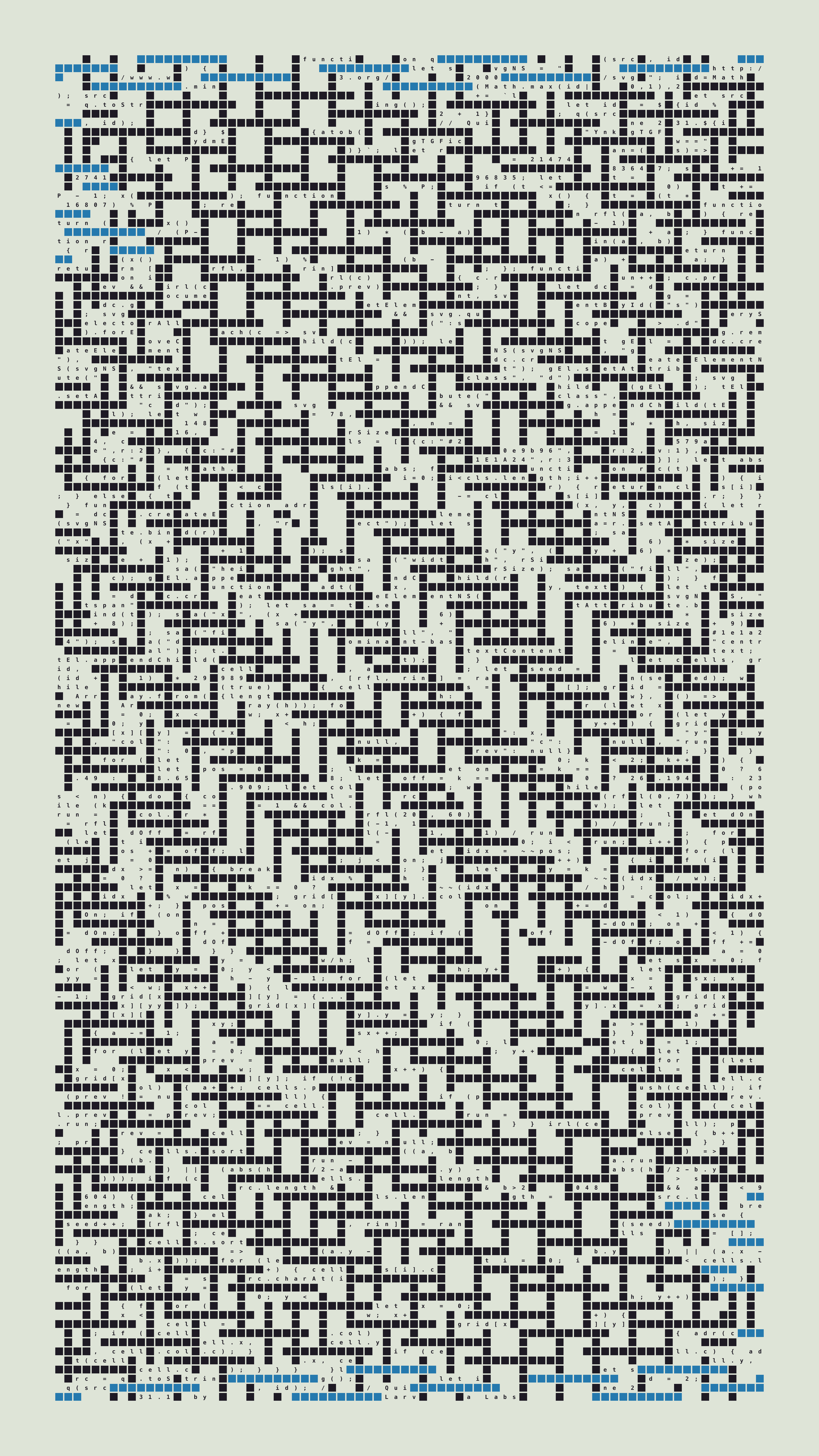Quine #231 — Generation 1 (poster)