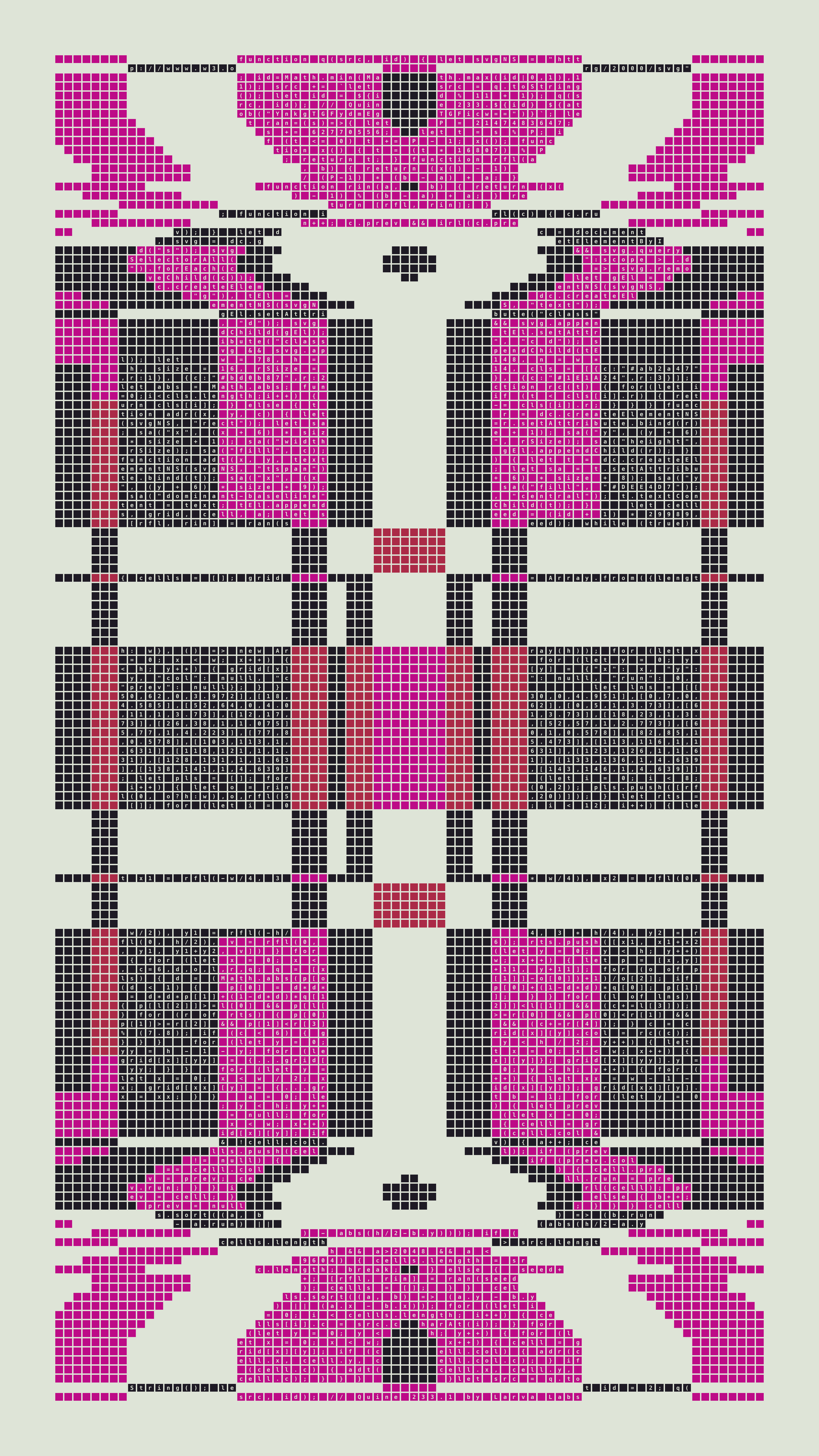 Quine #233 — Generation 1 (poster)