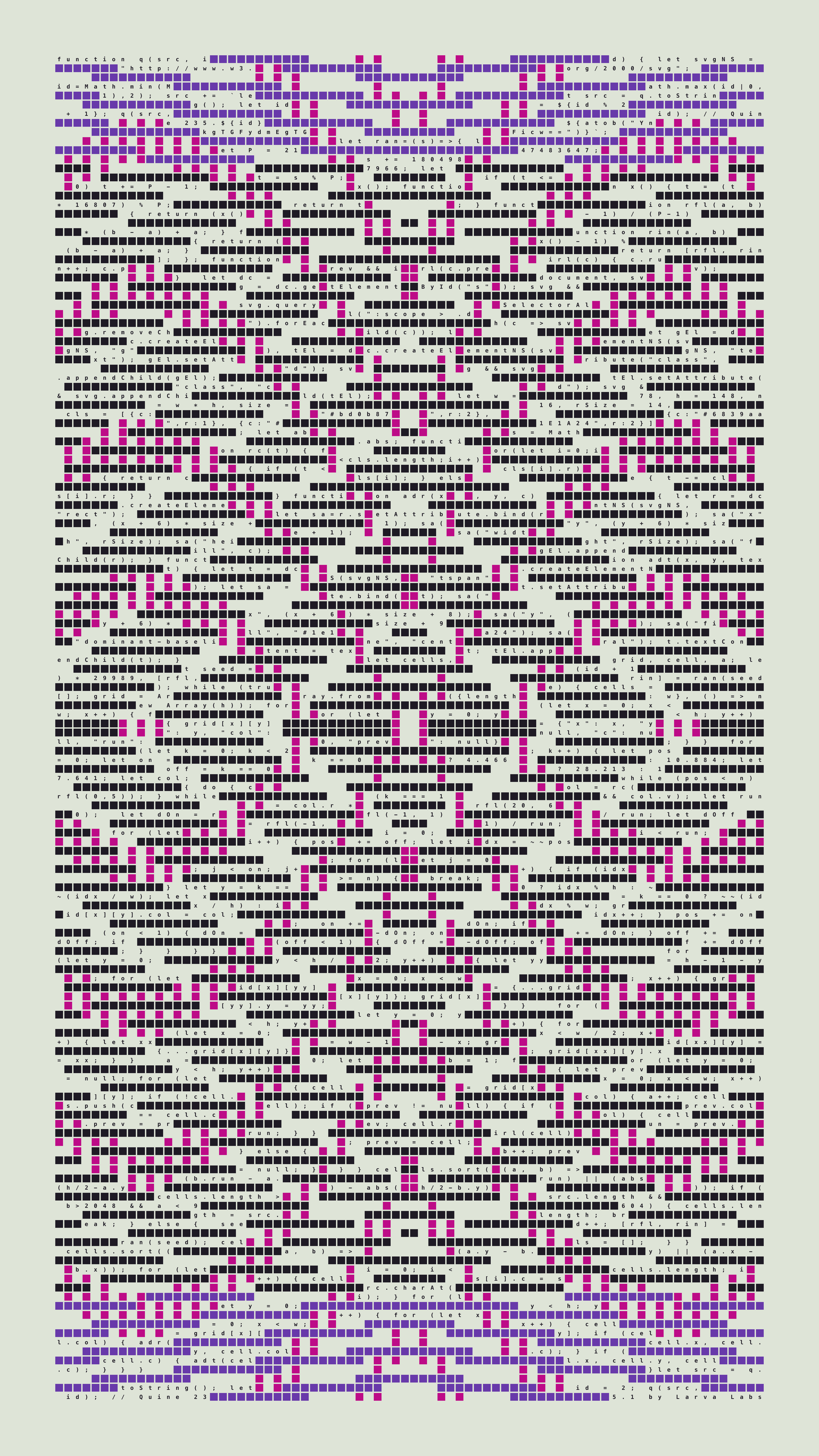 Quine #235 — Generation 1 (poster)
