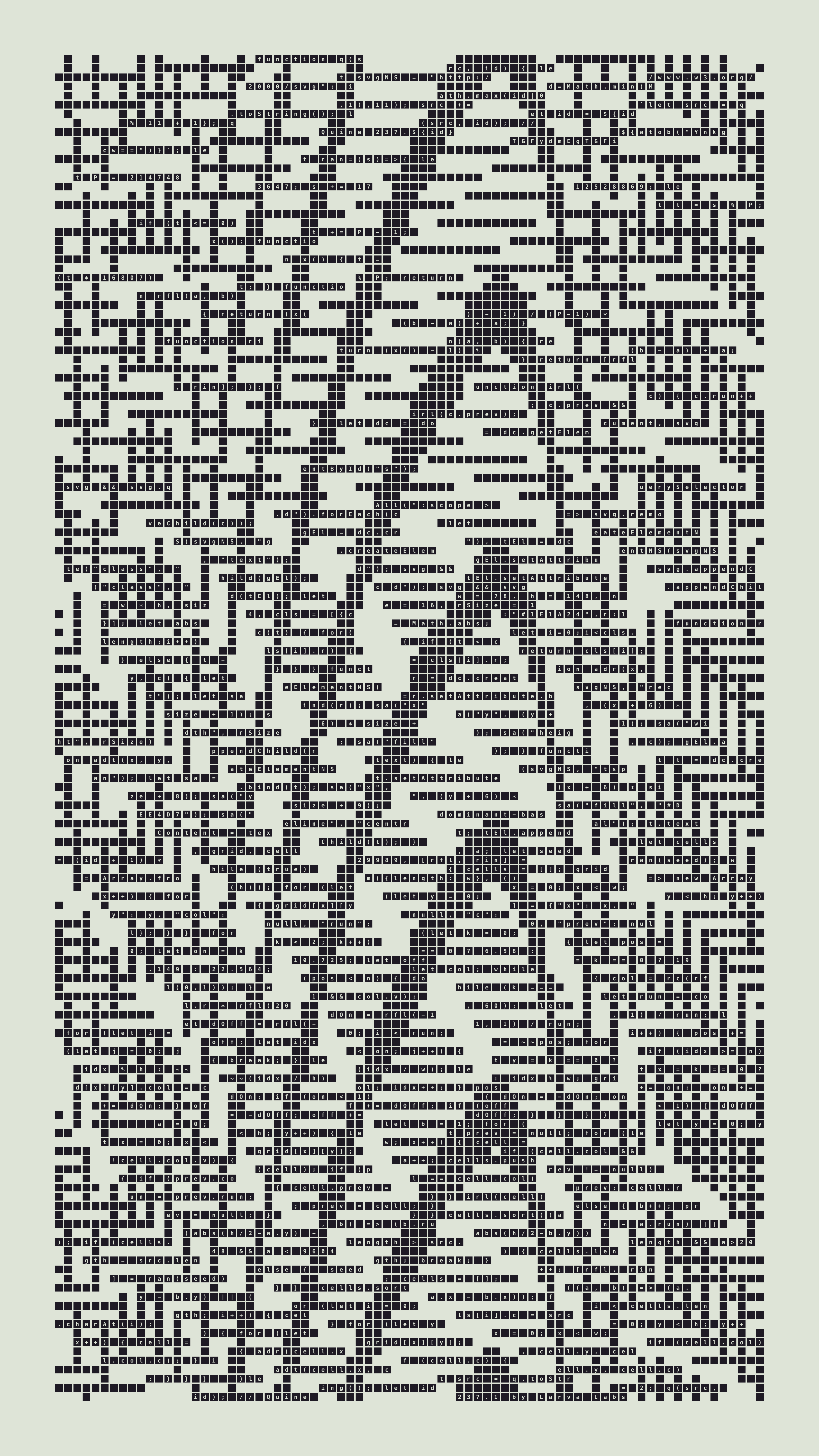 Quine #237 — Generation 1 (poster)