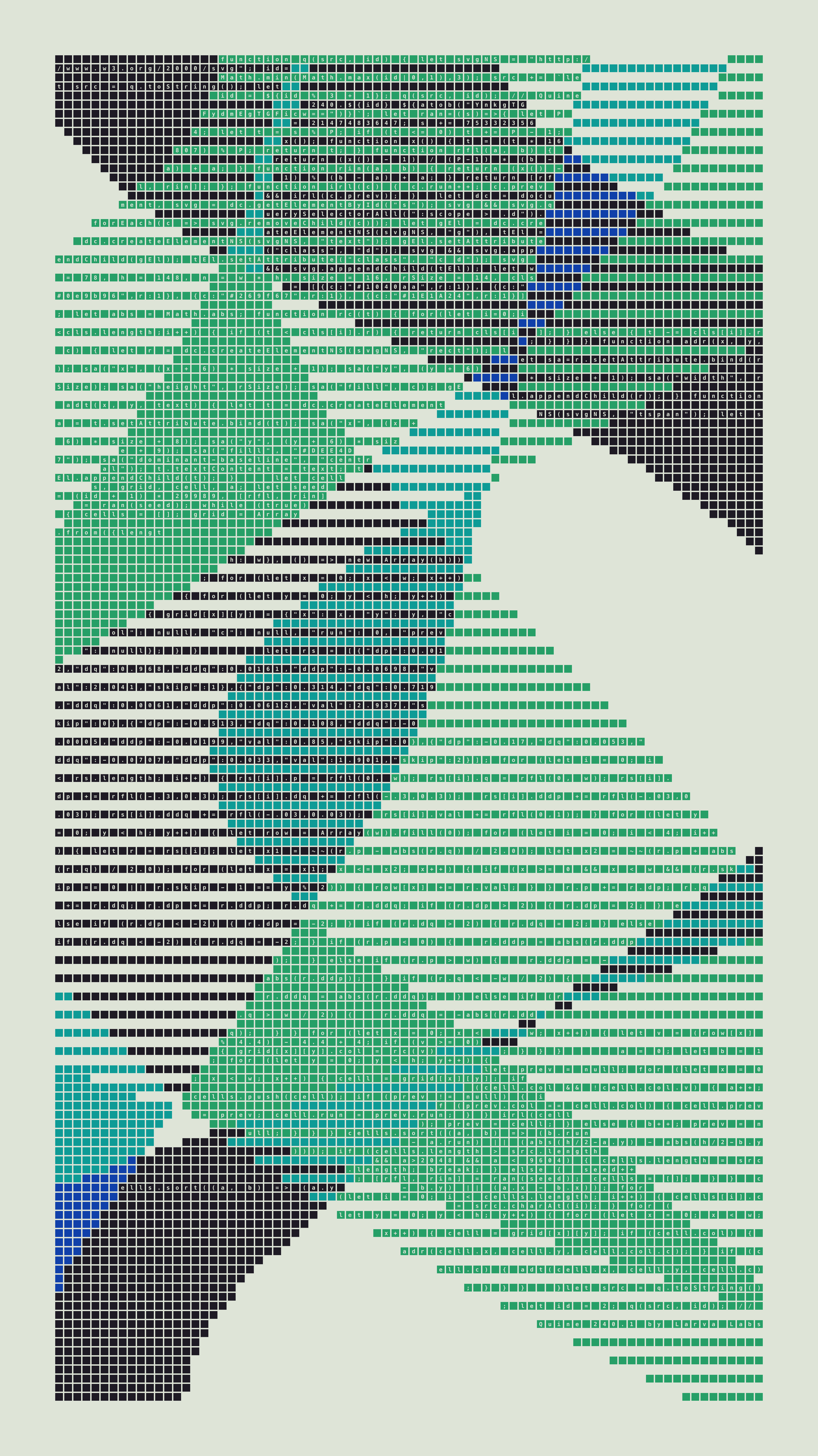Quine #240 — Generation 1 (poster)