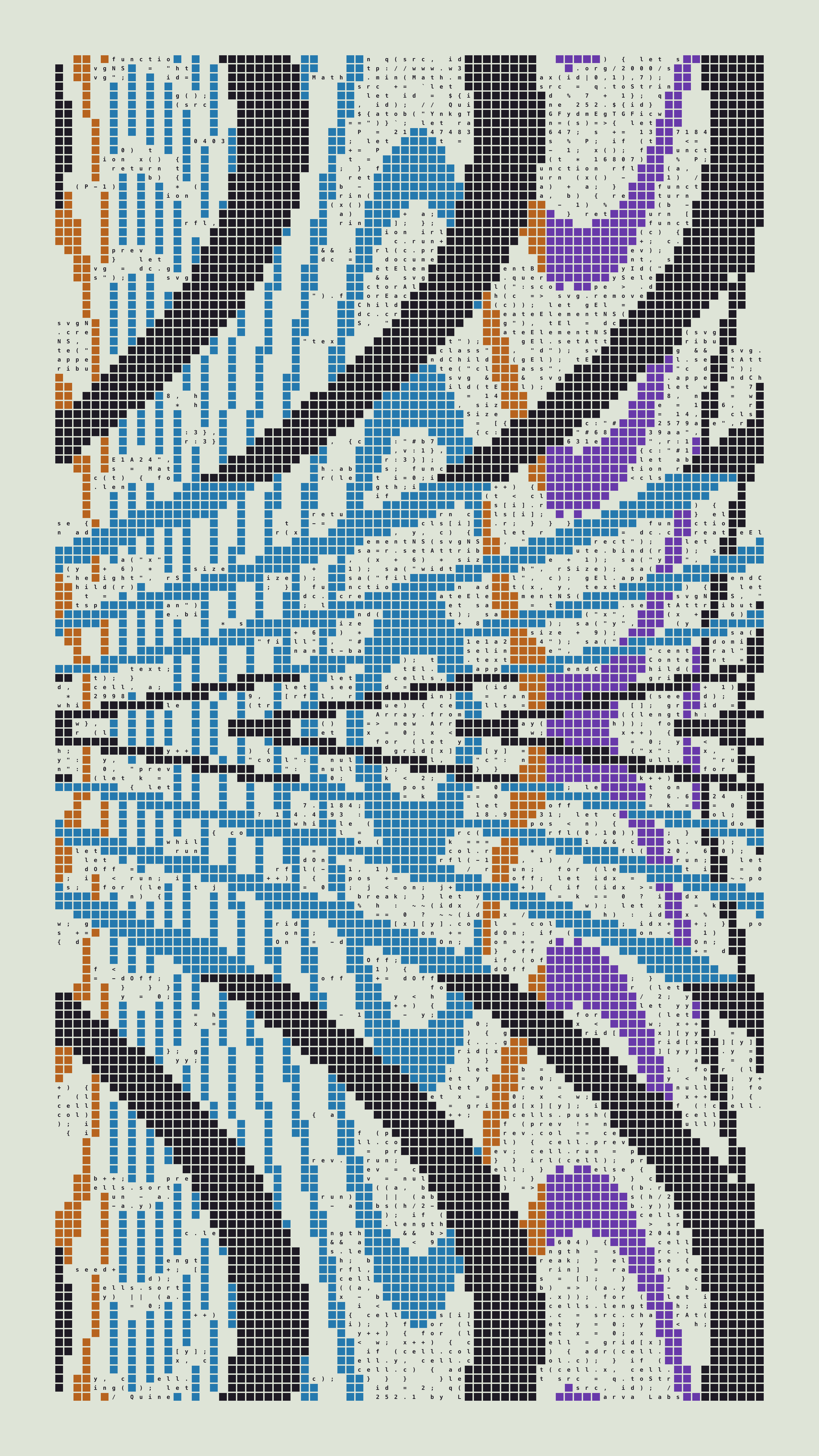 Quine #252 — Generation 1 (poster)