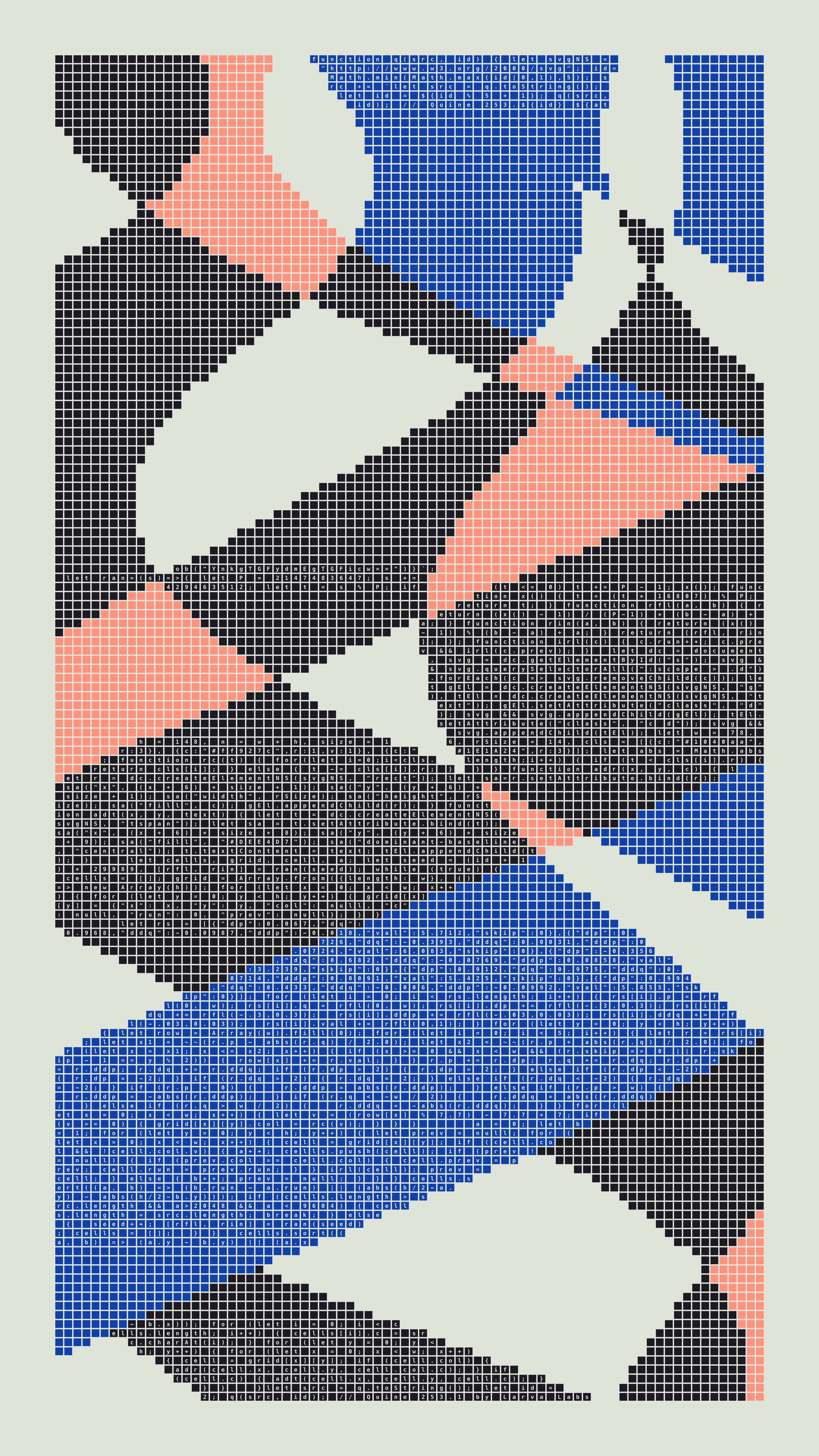 Quine #253 — Generation 1 (poster)