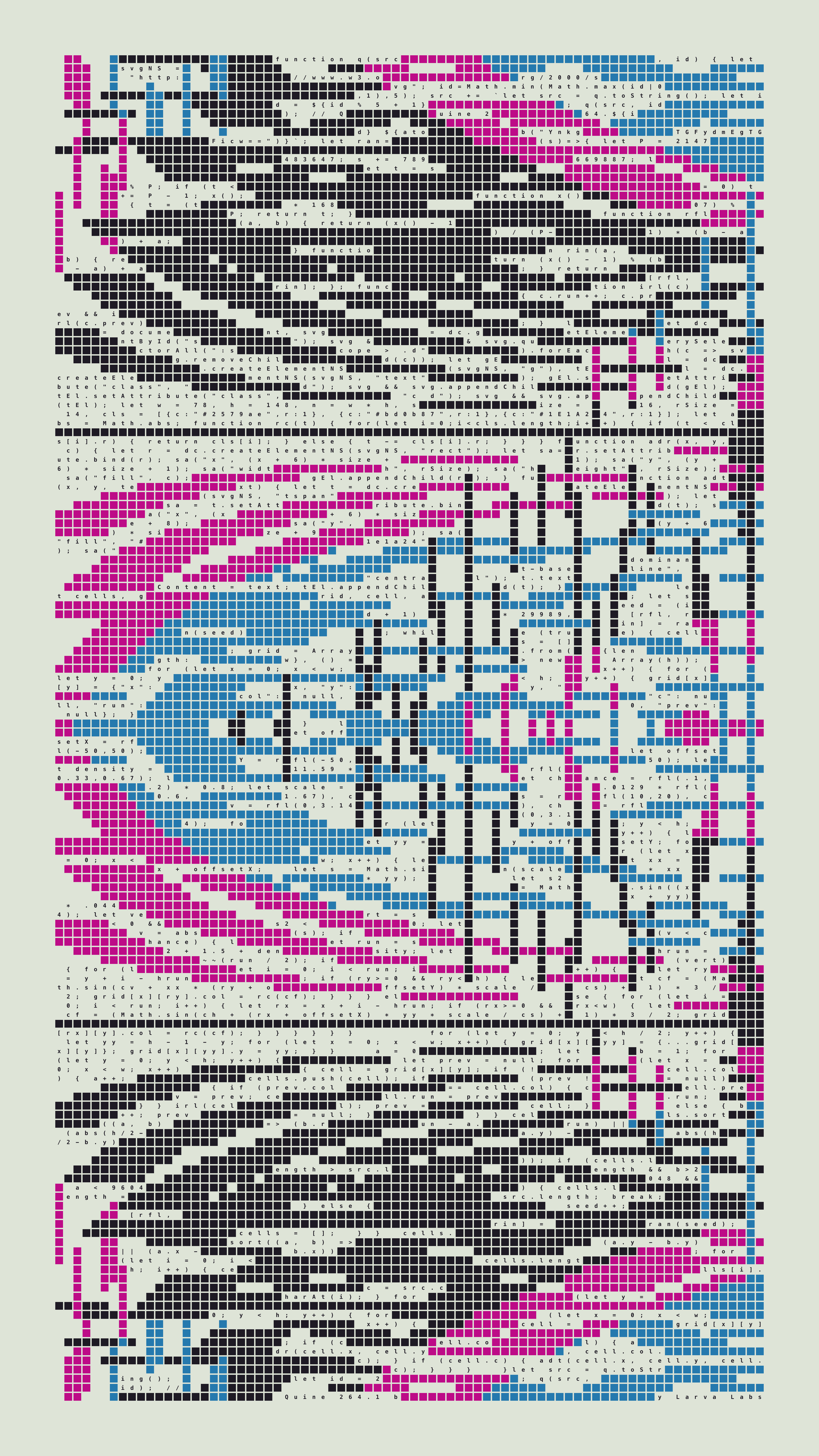 Quine #264 — Generation 1 (poster)