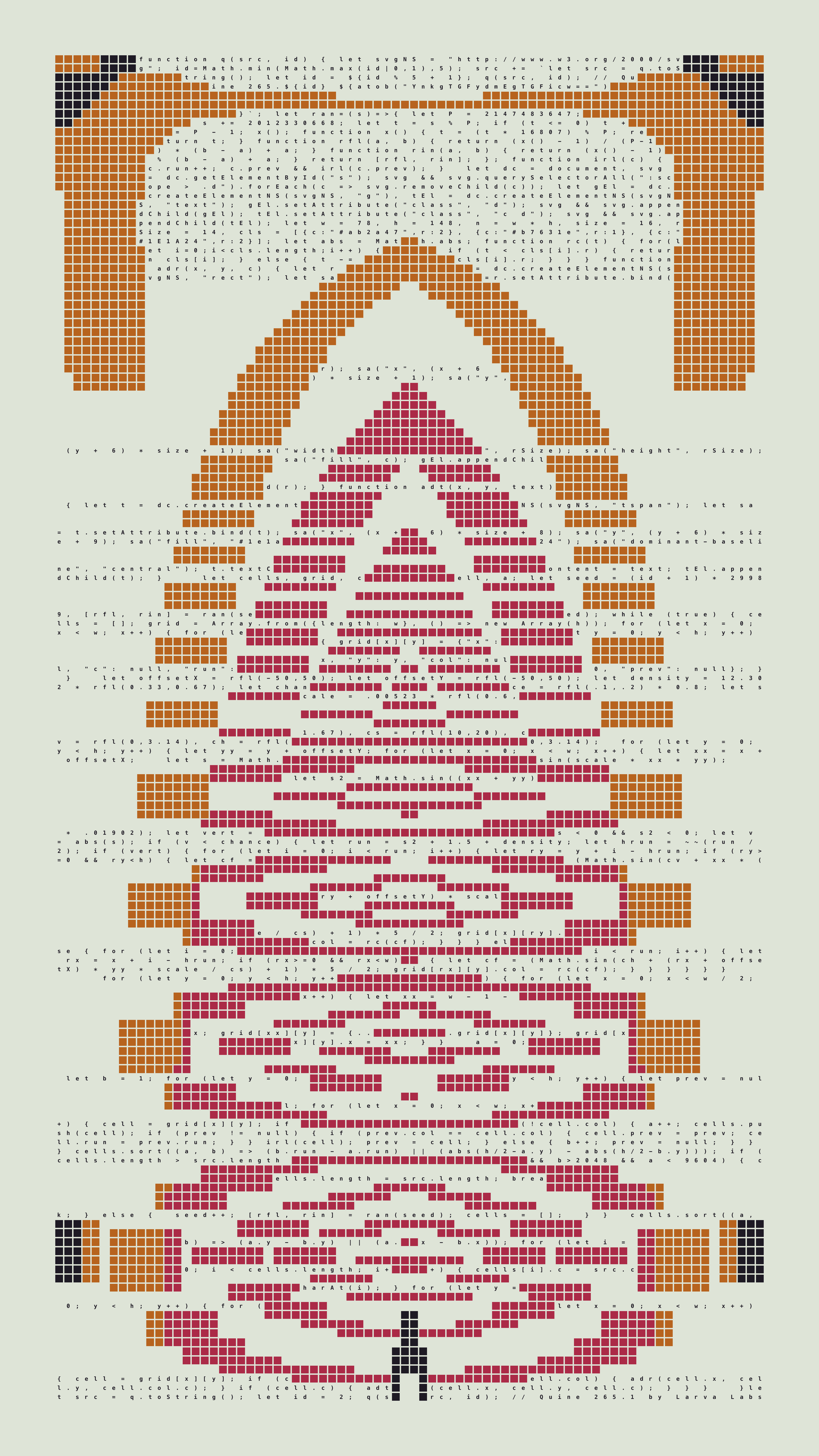 Quine #265 — Generation 1 (poster)
