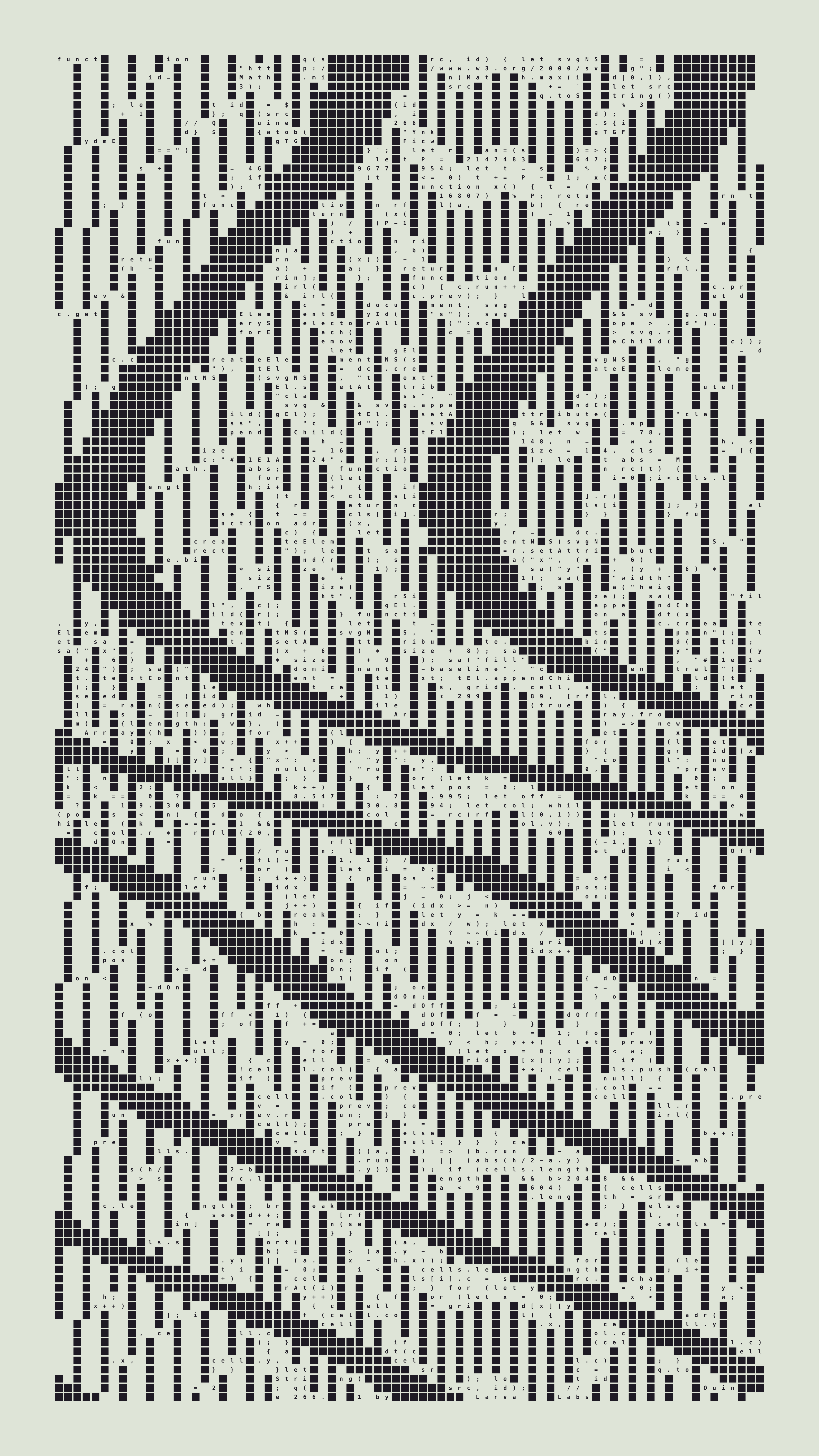 Quine #266 — Generation 1 (poster)