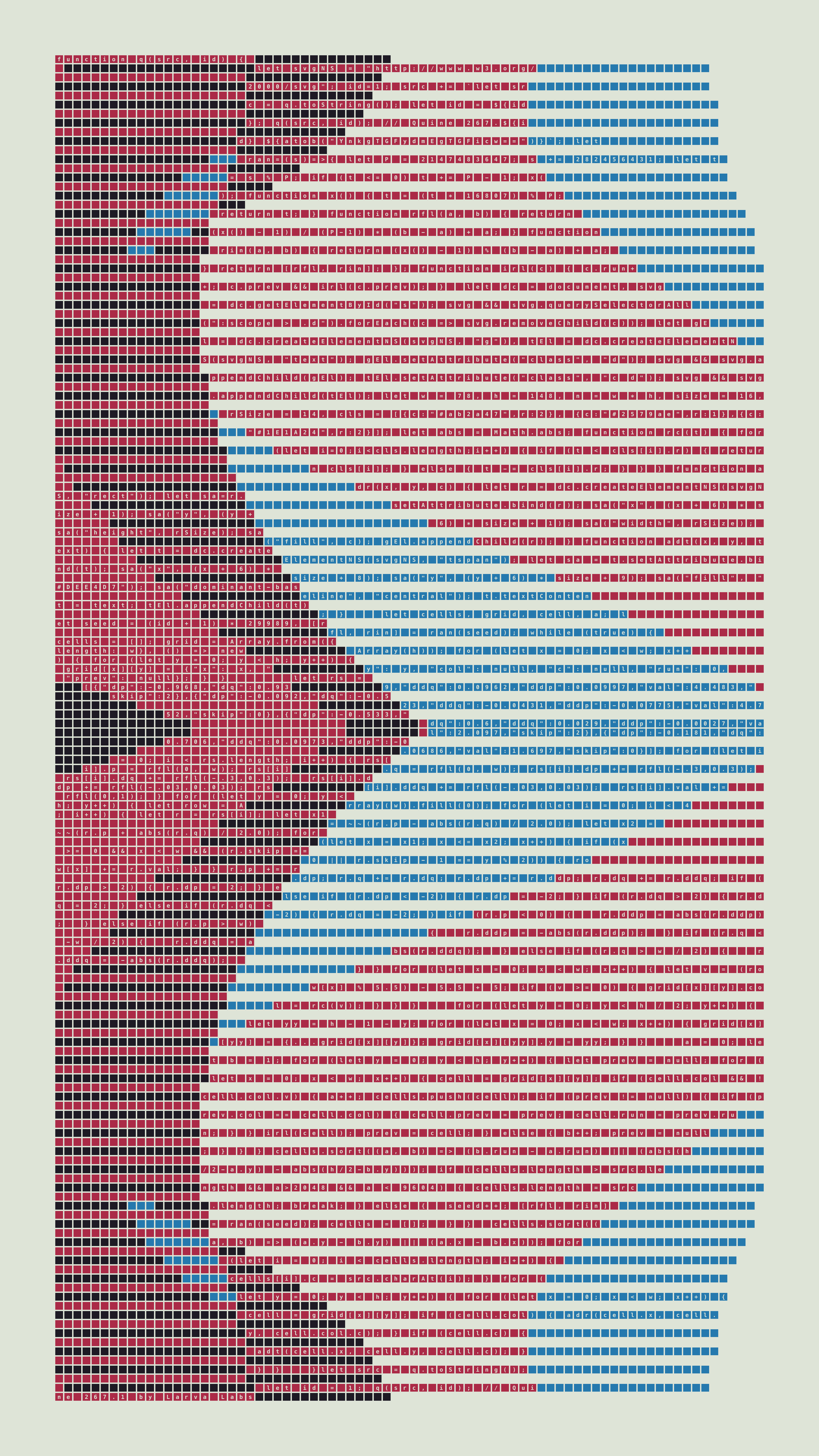 Quine #267 — Generation 1 (poster)