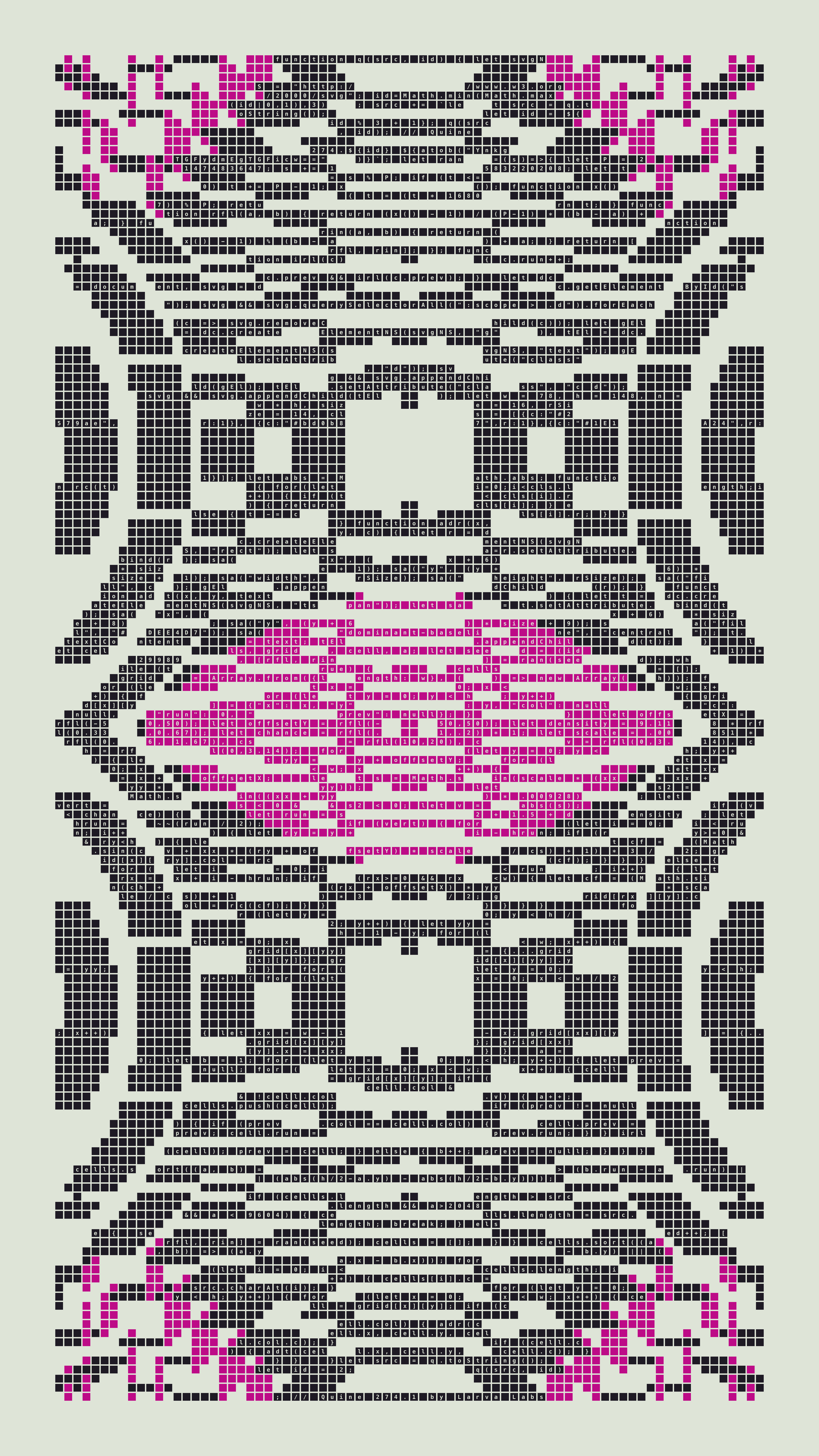 Quine #274 — Generation 1 (poster)