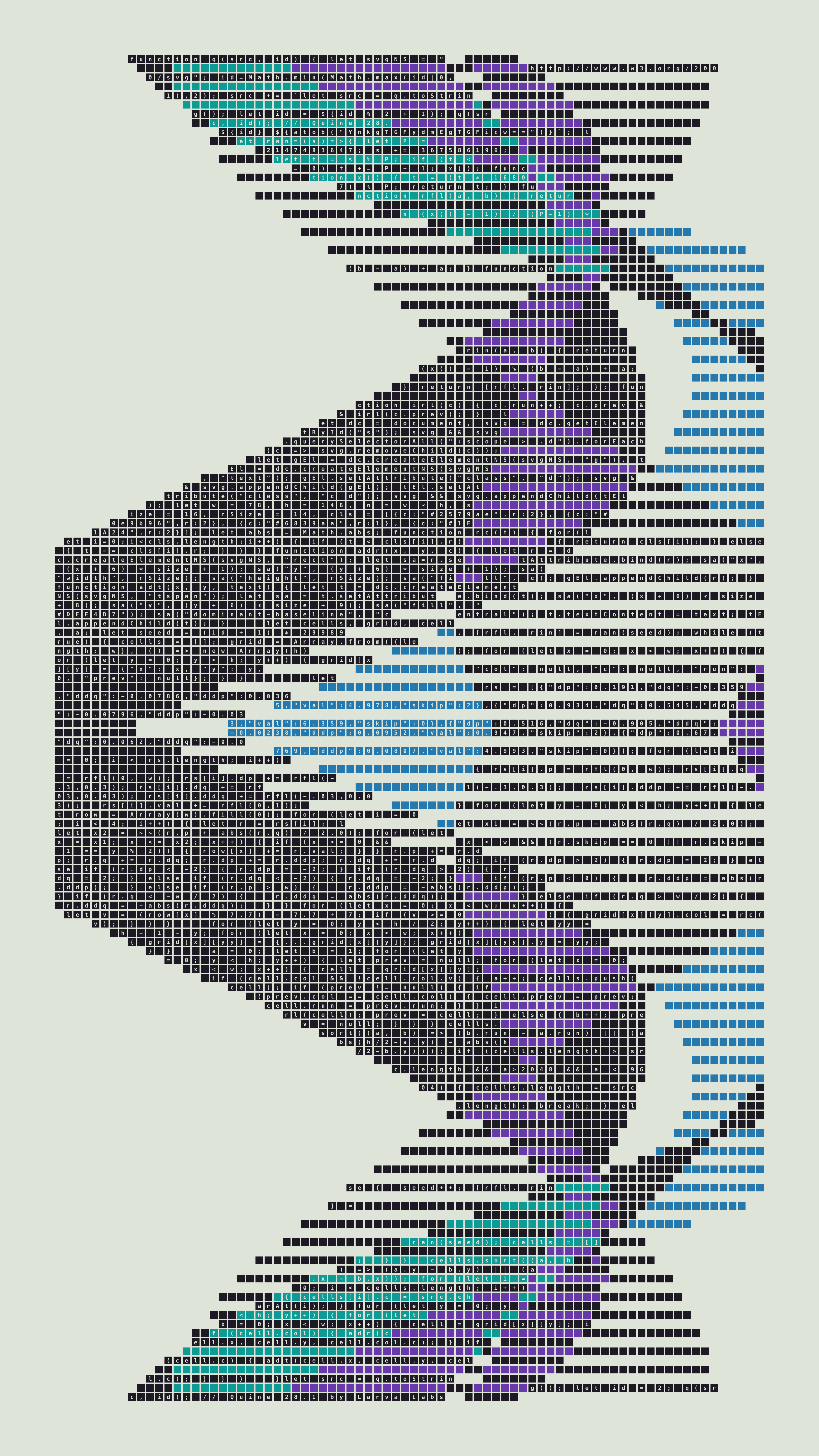 Quine #28 — Generation 1 (poster)