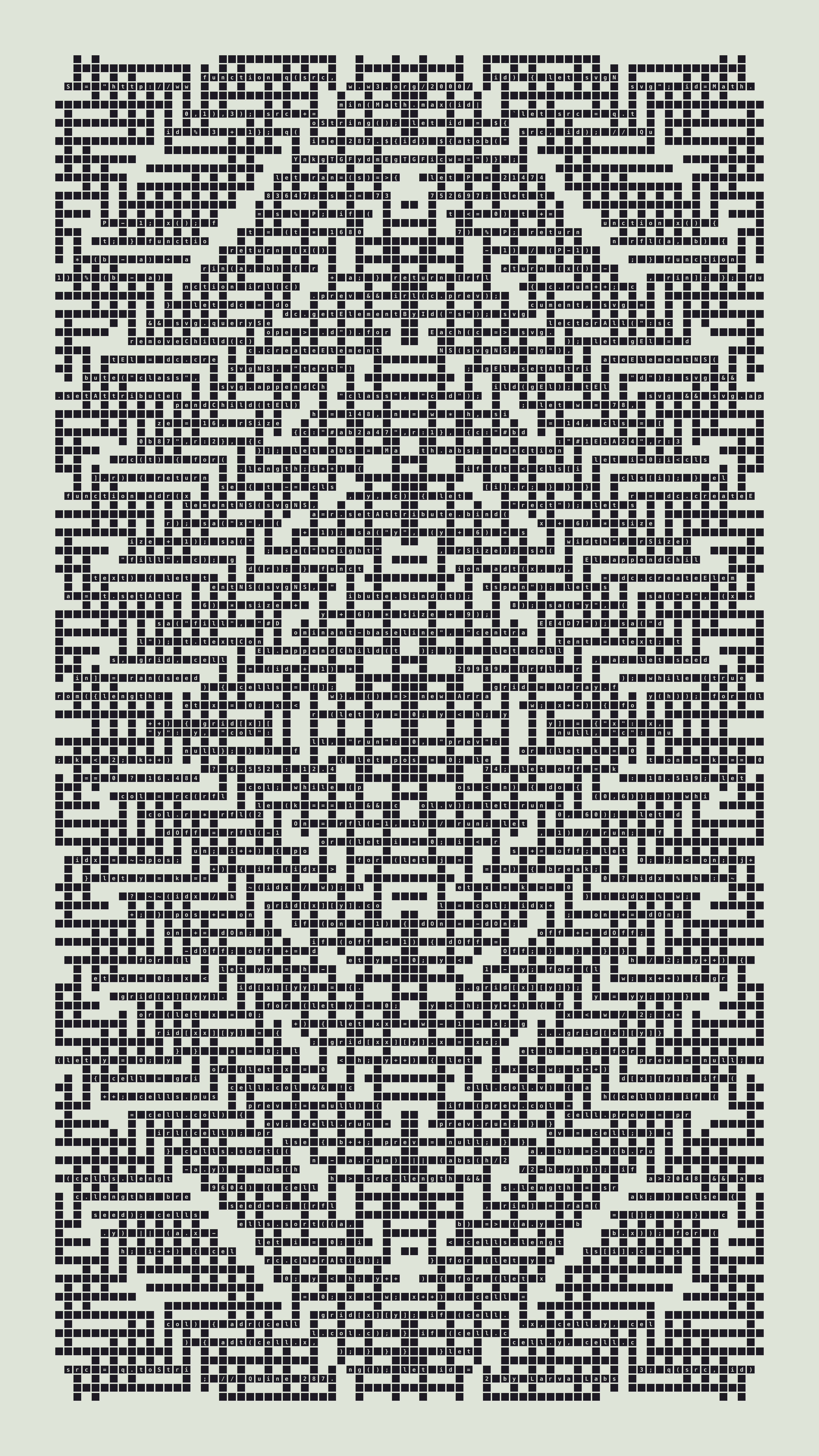 Quine #287 — Generation 2 (poster)