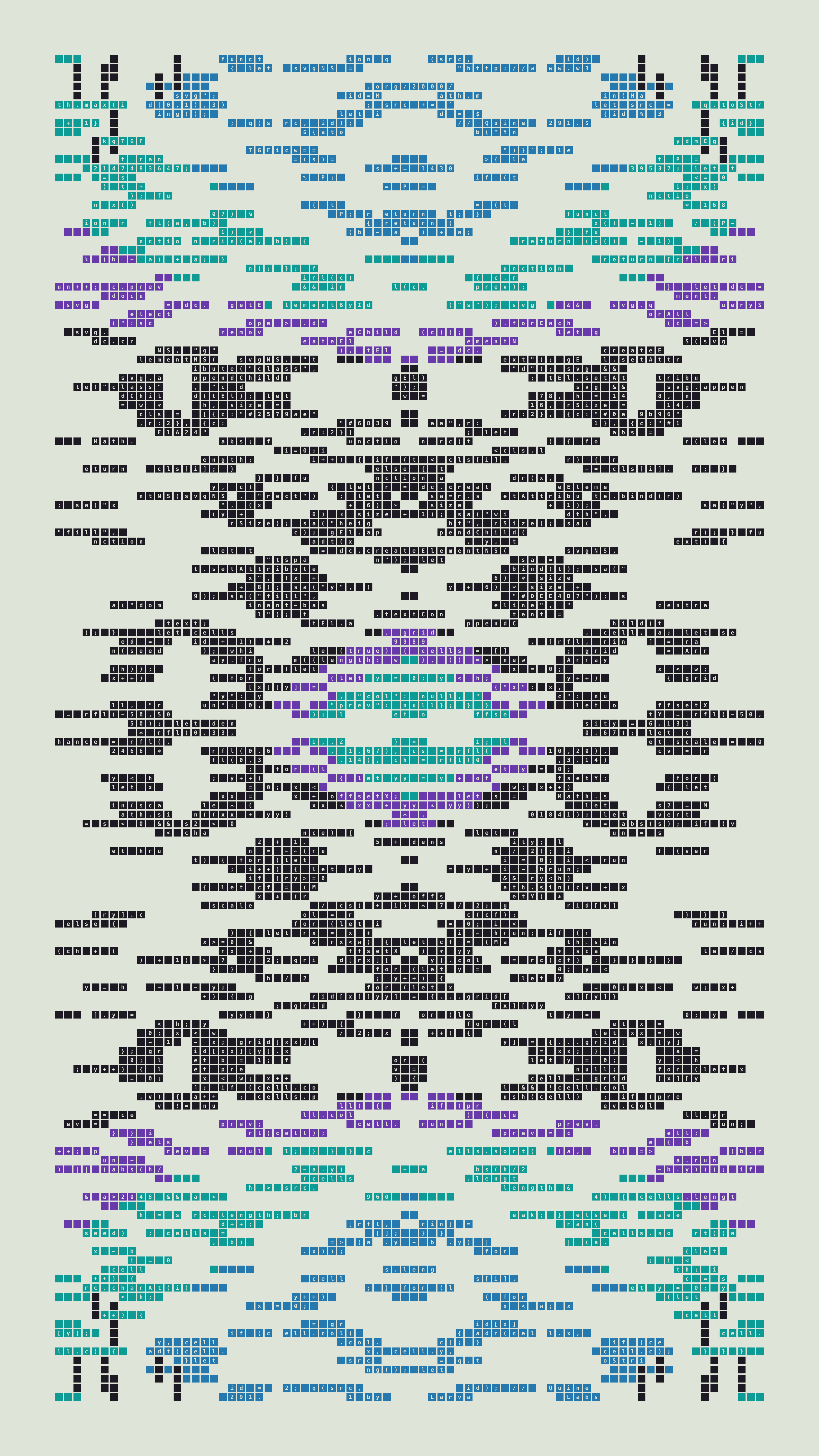 Quine #291 — Generation 1 (poster)
