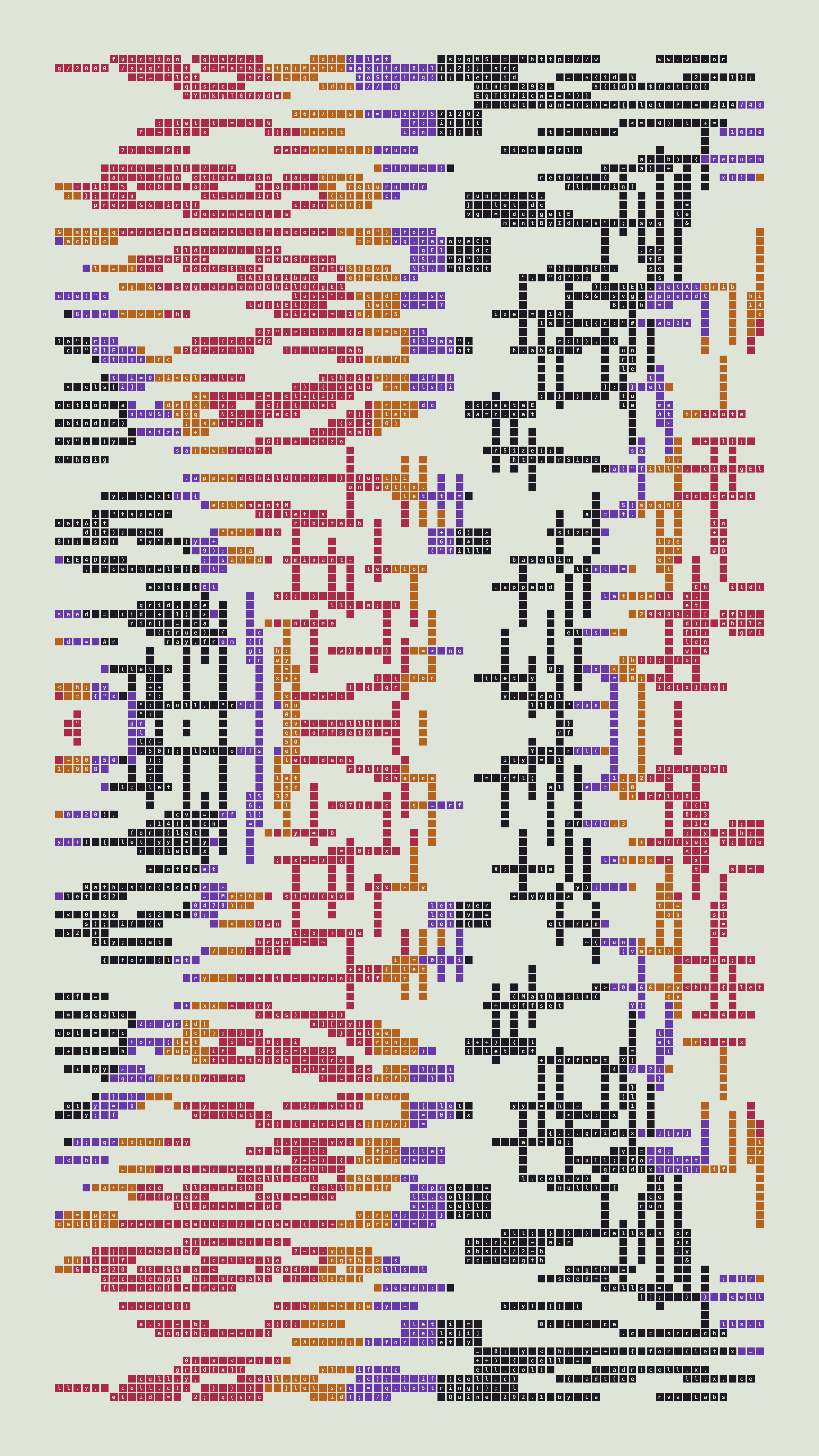 Quine #292 — Generation 1 (poster)
