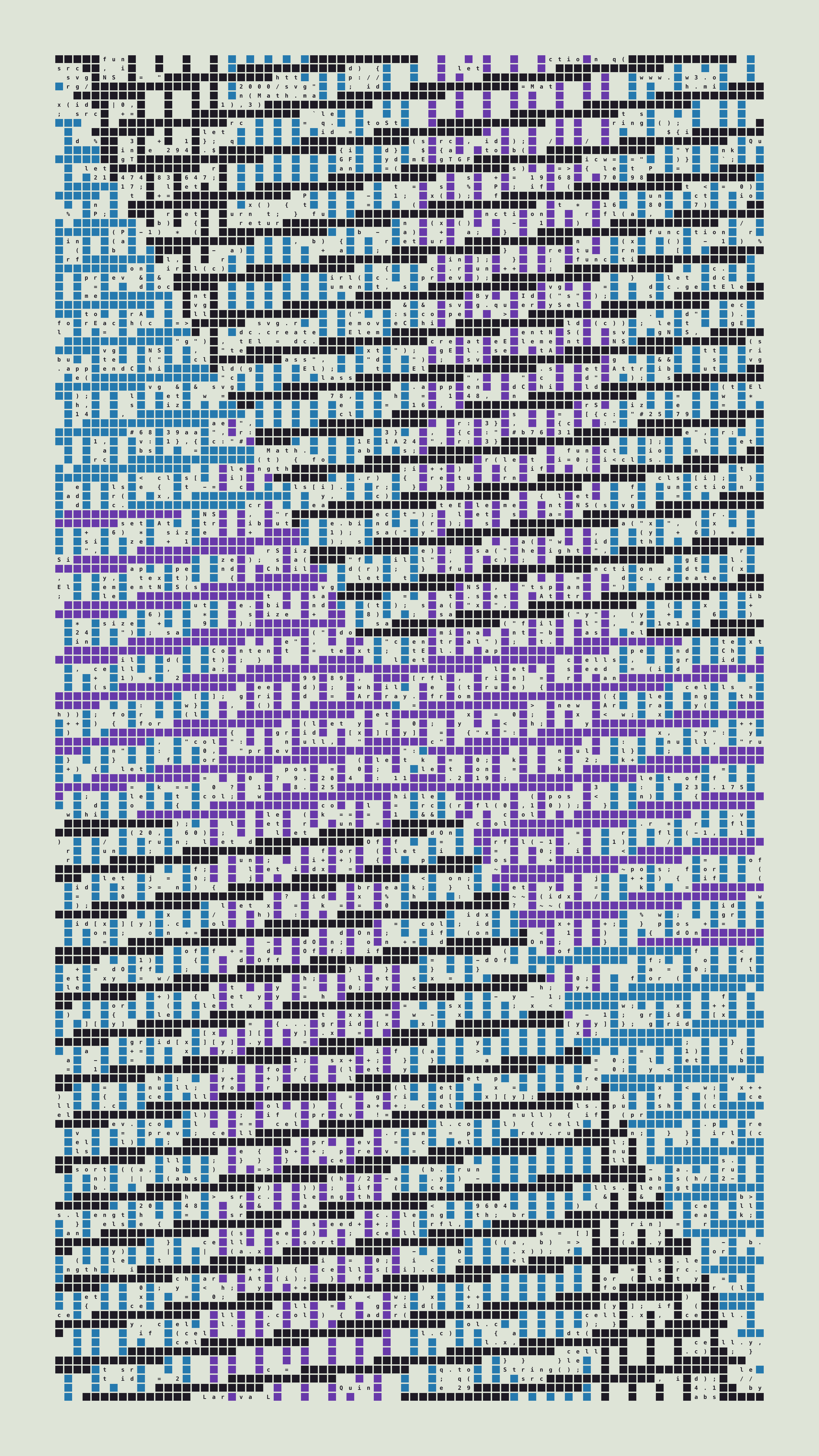 Quine #294 — Generation 1 (poster)