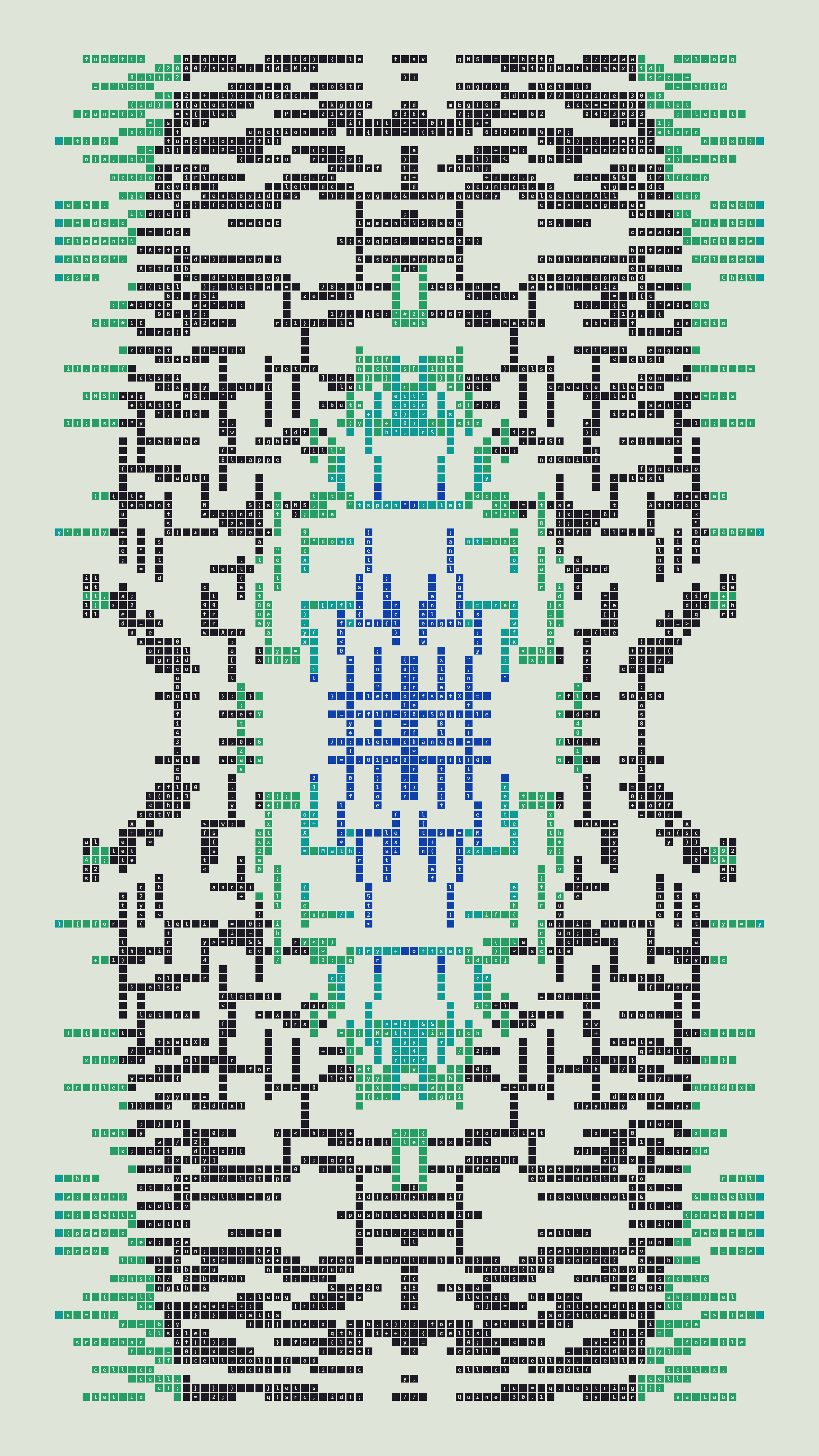 Quine #30 — Generation 1 (poster)