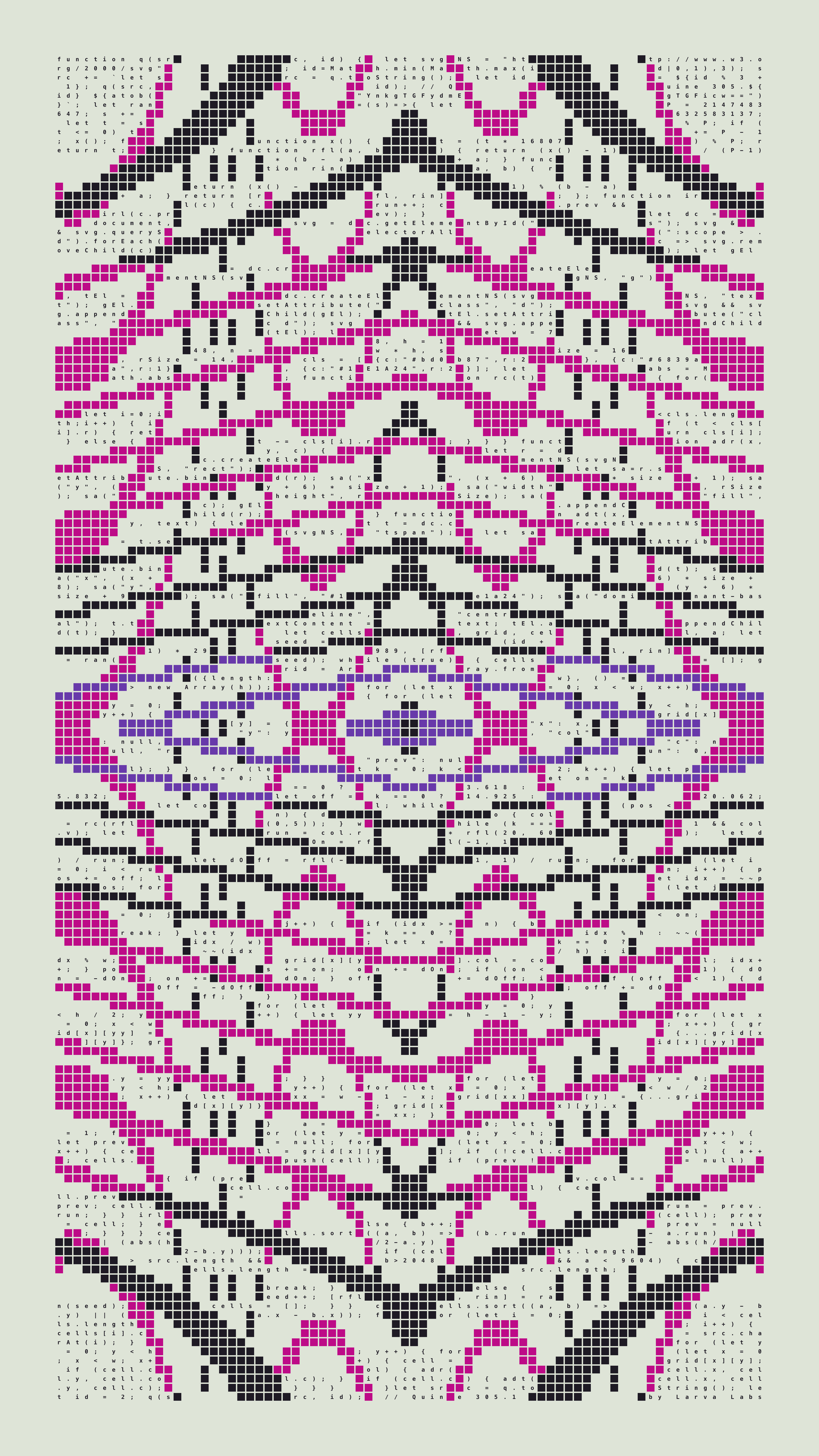 Quine #305 — Generation 1 (poster)