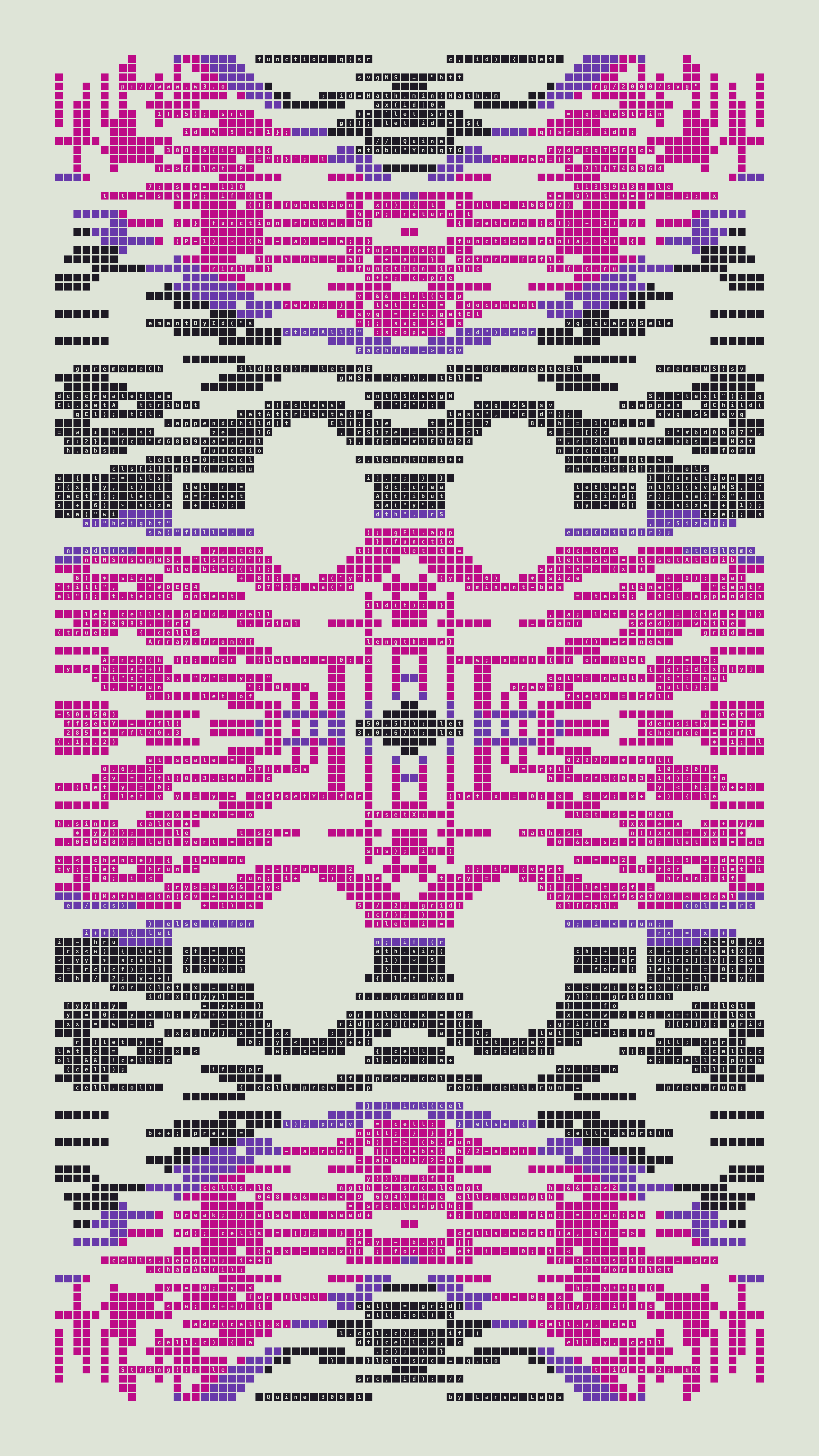 Quine #308 — Generation 1 (poster)