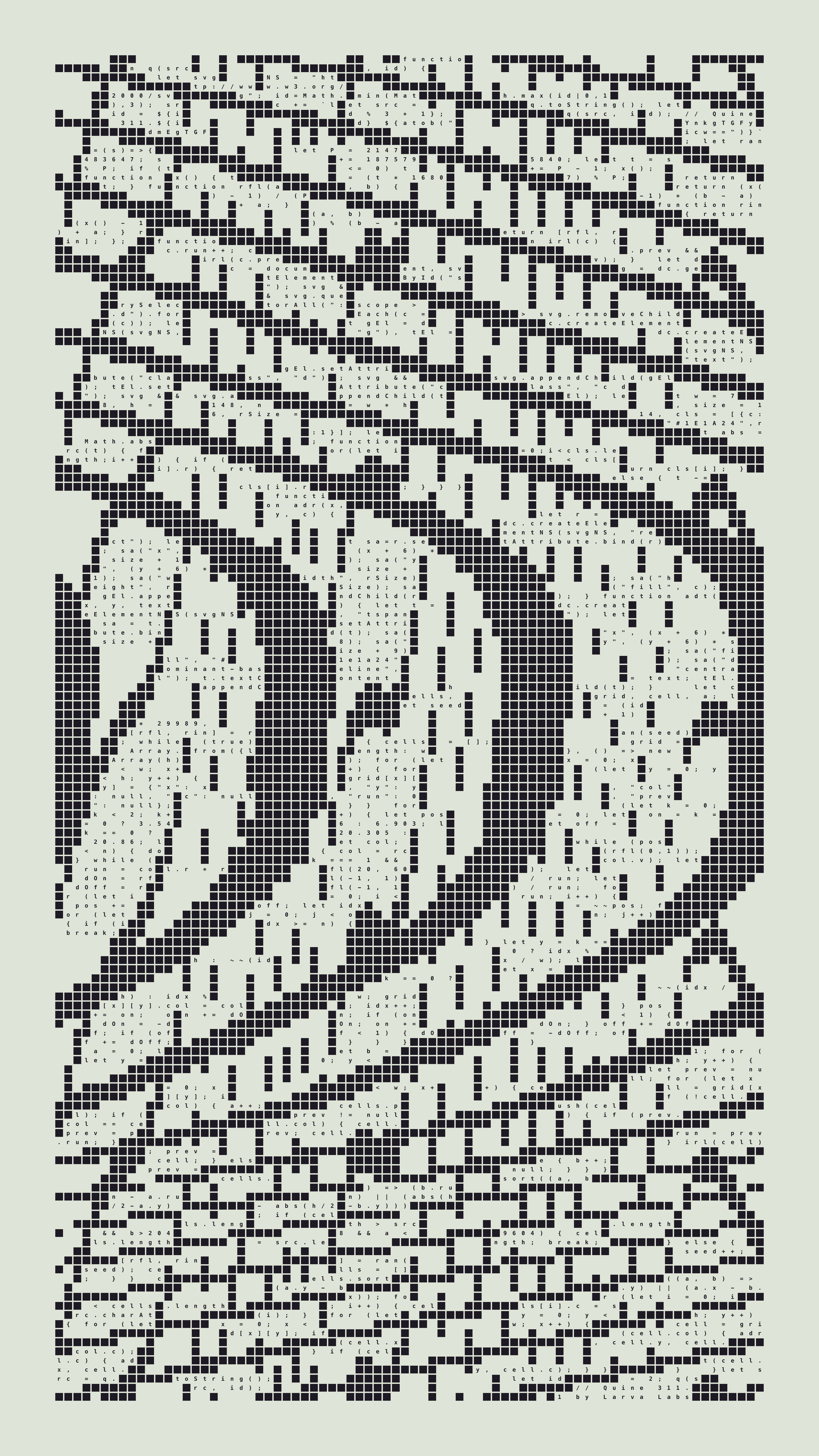 Quine #311 — Generation 1 (poster)